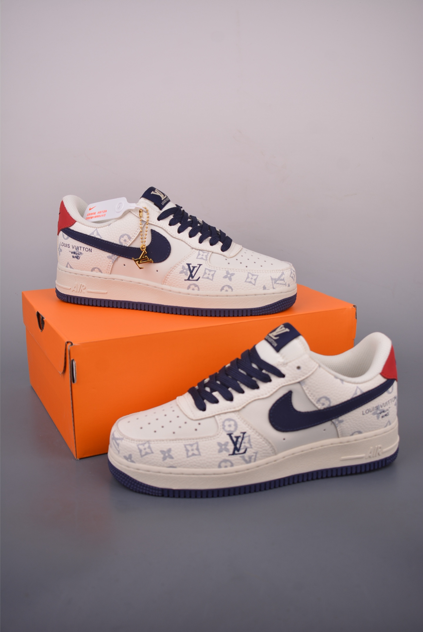 Louis Vuitton Nike Air Force 1 Low White/Navy - Limited Edition Sneakers 6 i1754859715507 8242 0 4