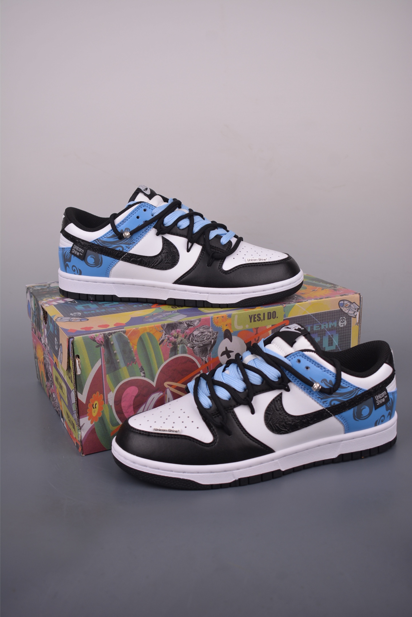 Nike SB Dunk Low White Blue Black Deconstructed Lace-Up Sneakers 6 i1754860696352 4327 0 4