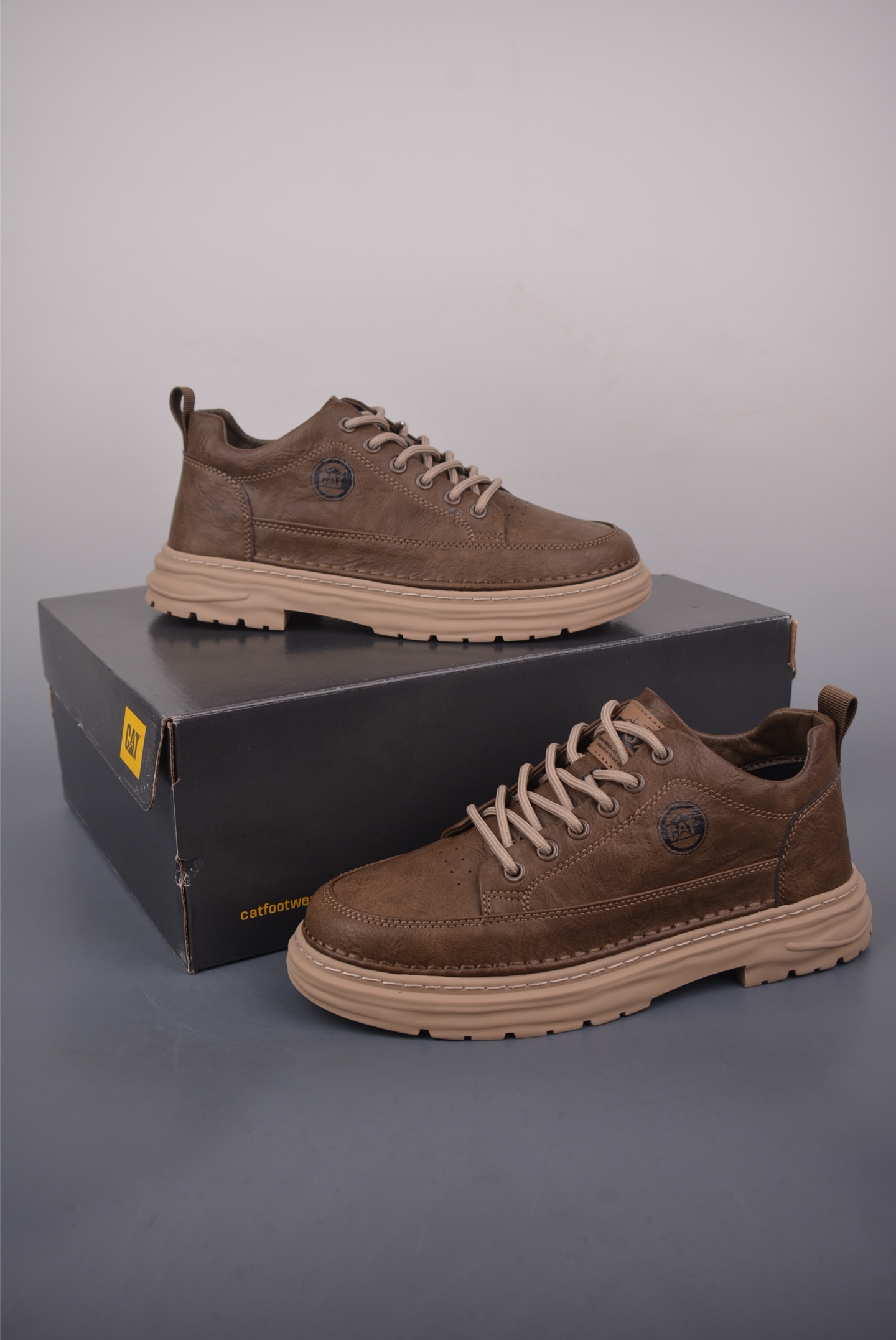 CAT Men's Casual Leather Shoes Breathable Outdoor Loafers, Size 39-44 1 i1754861859412 3397 0 0