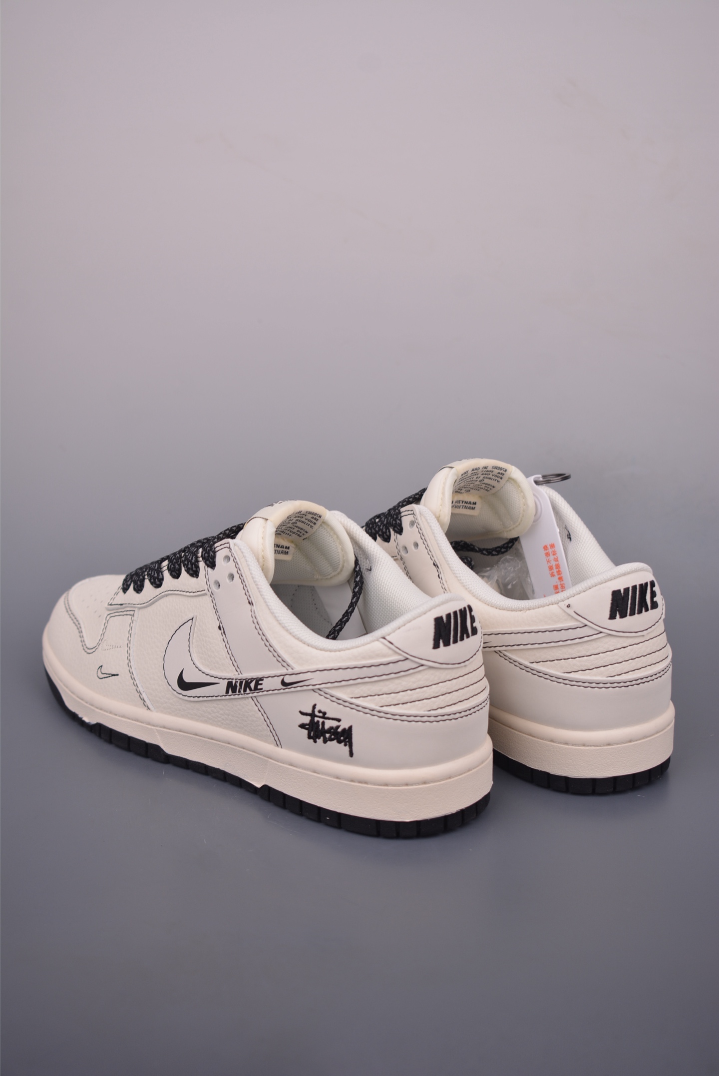 Nike SB Dunk Low Stussy Cream Black Shoes,HH7518 0962722, All Size 2 i1754950685834 6948 0 1
