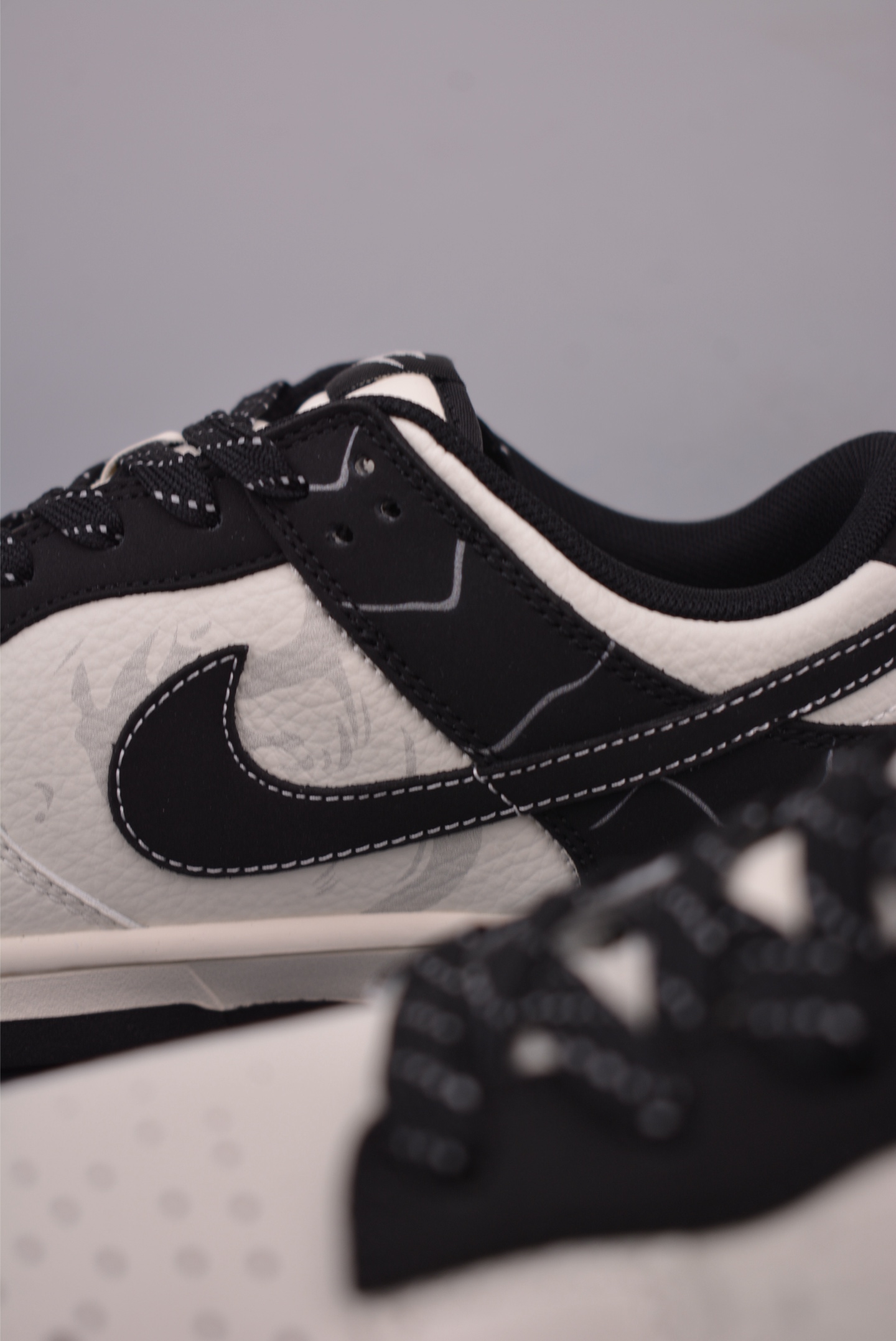 Nike SB Dunk Low Black White Premium Leather Sneakers - Style & Comfort 8 i1755036488319 7669 0 8