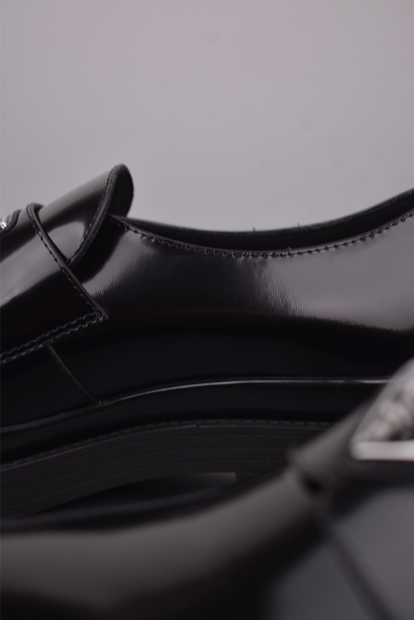 Prada Black Leather Loafers Chunky Shoes with Logo Accent, Size 35-45 8 i1755036525556 5661 0 7