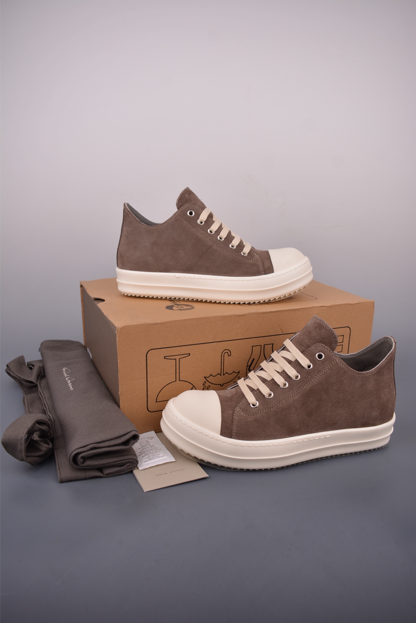 Rick Owens DRKSHDW Hollywood Sneakers - Suede, Brown, Comfortable Fit 5 i1755036582968 6804 0 4