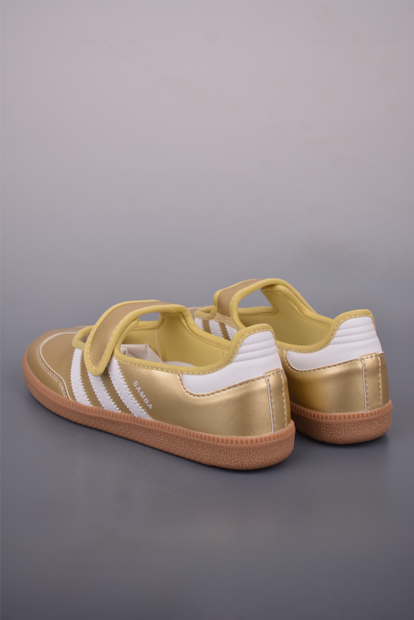 Adidas Samba Jane W Mary Jane Shoes - Gold Leather Upper with Stripe Design 3 i1755116527052 991 0 1