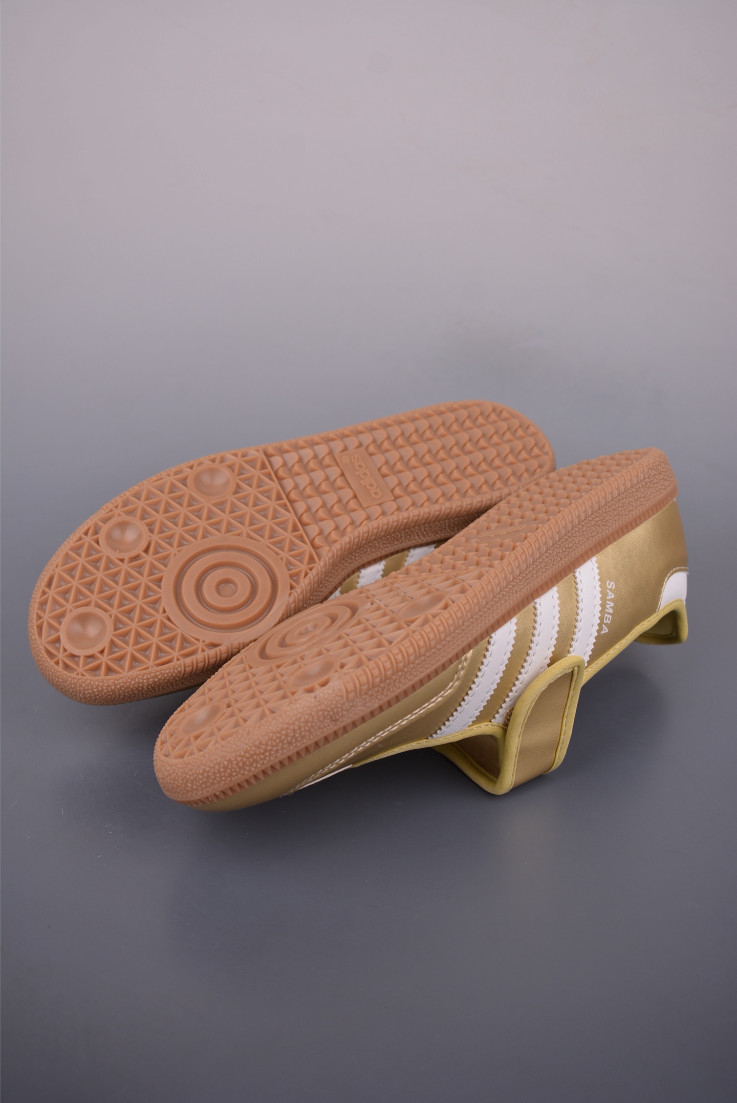 Adidas Samba Jane W Mary Jane Shoes - Gold Leather Upper with Stripe Design 4 i1755116529555 6486 0 2
