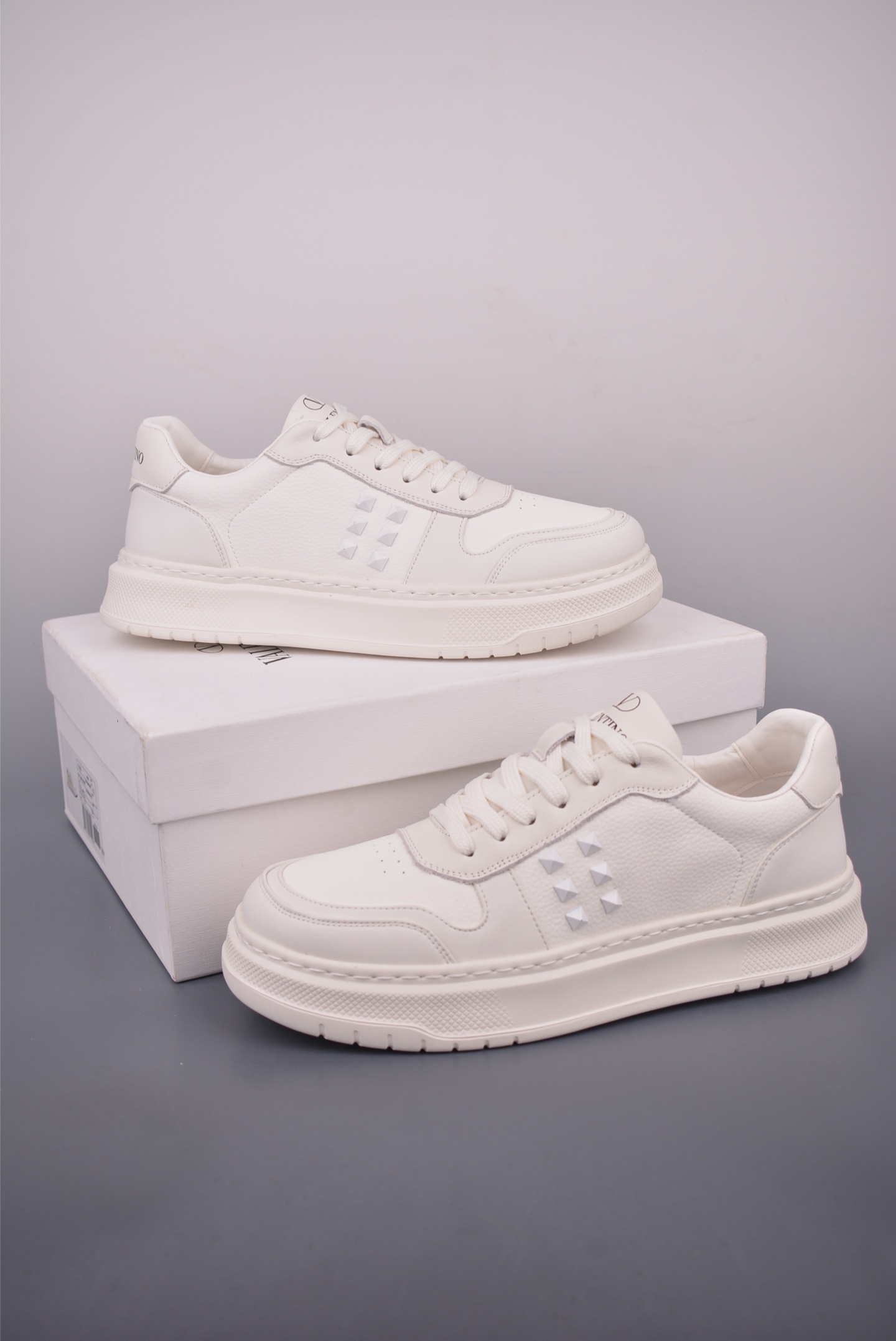 Valentino Rockstud Untitled White Leather Sneakers - Iconic Fashion Statement 6 i1755215769186 4329 0 4