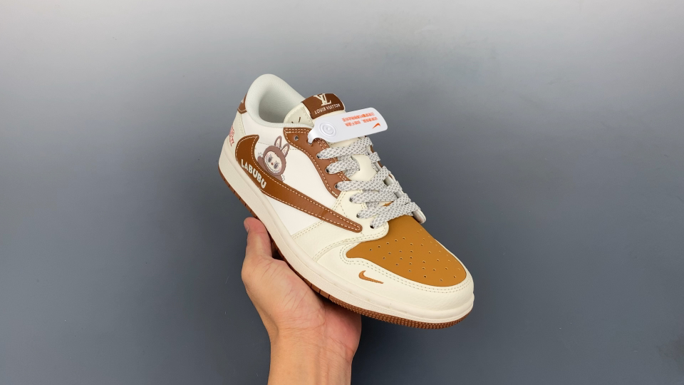 Louis Vuitton x Fragment Design x Travis Scott Air Jordan 1 Low Sneakers