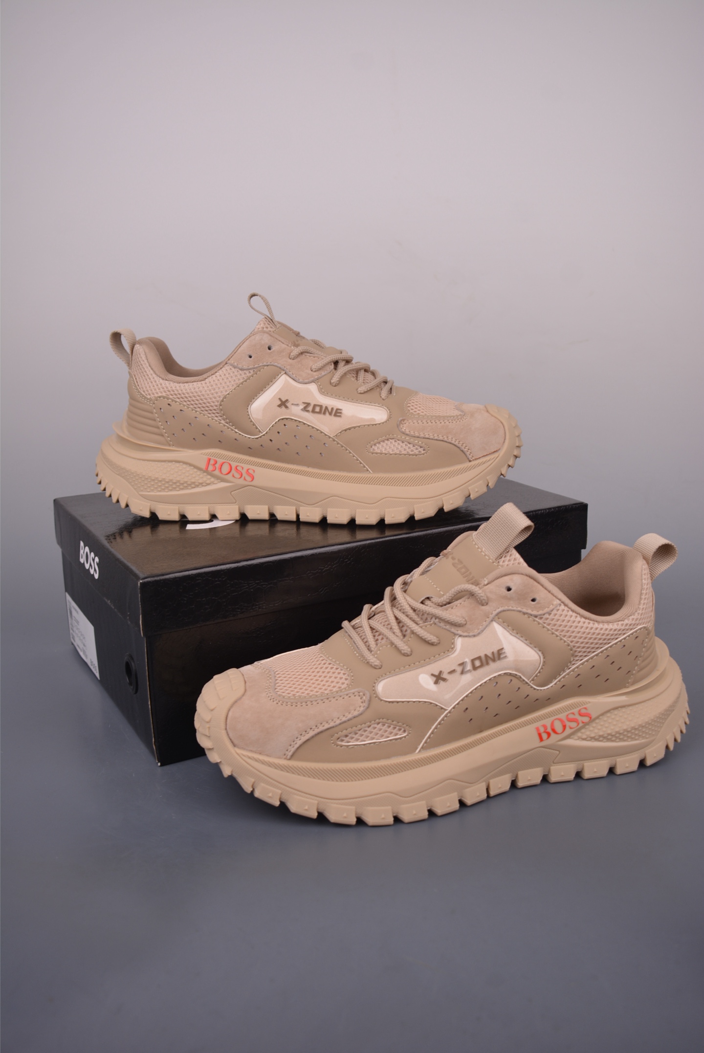 BOSS - Hugo Boss Premium Leather Sneakers, Men's Casual Martin Shoes 1 i1755562357033 9809 0 0