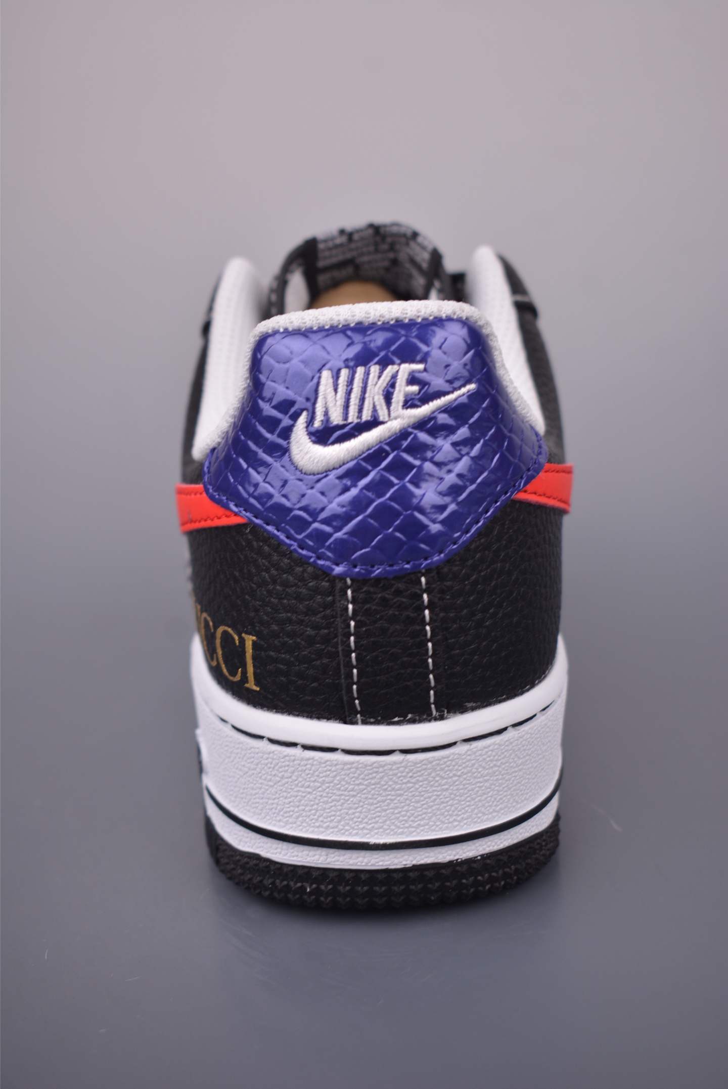 Nike Air Force 1 Low Gucci Custom Black Leather Honeycomb Cushioning AH8462 5 i1755642179640 6415 0 3