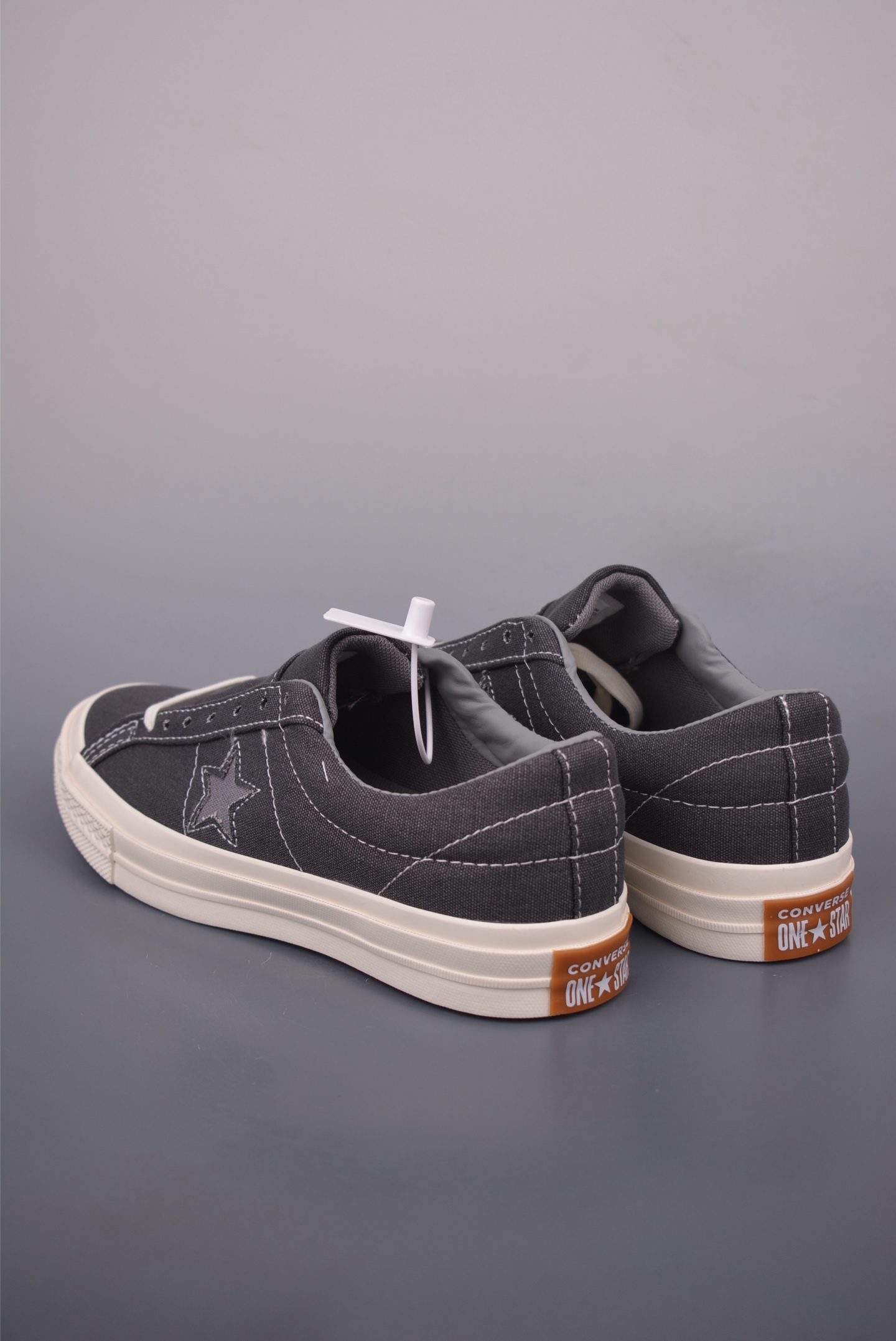 Converse One Star Low Top Black/Grey Canvas Sneakers with Distressed Details 2 i1755727561694 2798 0 1