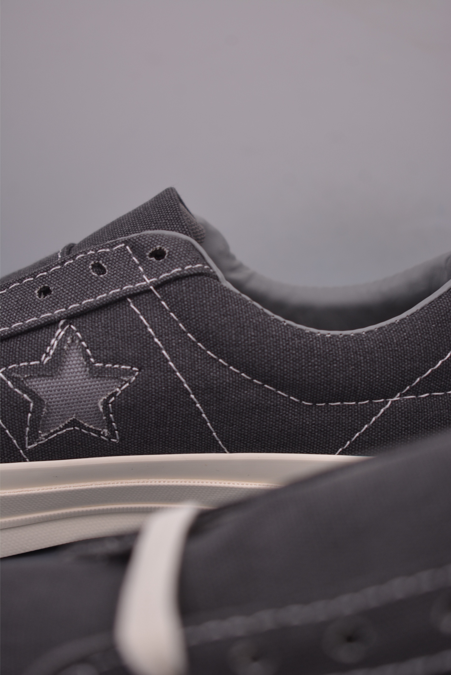 Converse One Star Low Top Black/Grey Canvas Sneakers with Distressed Details 8 i1755727561708 2028 0 7