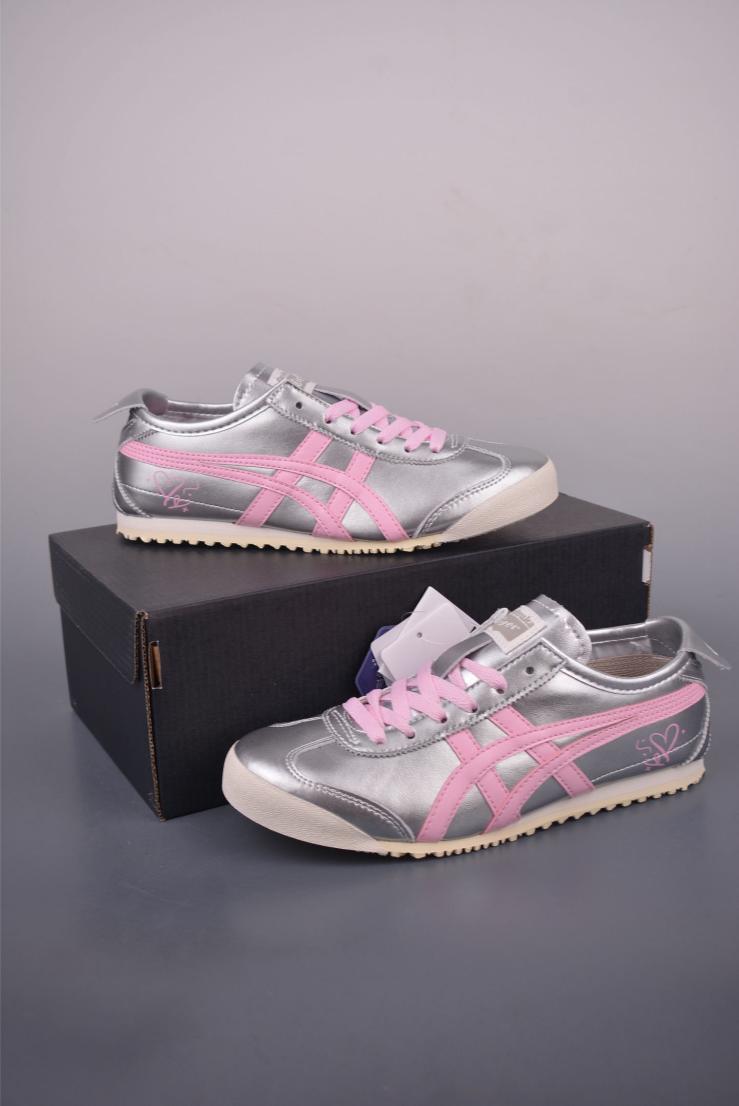 Onitsuka Tiger Mexico 66 Slip-On Sneakers - Silver/Pink, Sizes 36-41.5 6 i1755727828953 7777 0 4