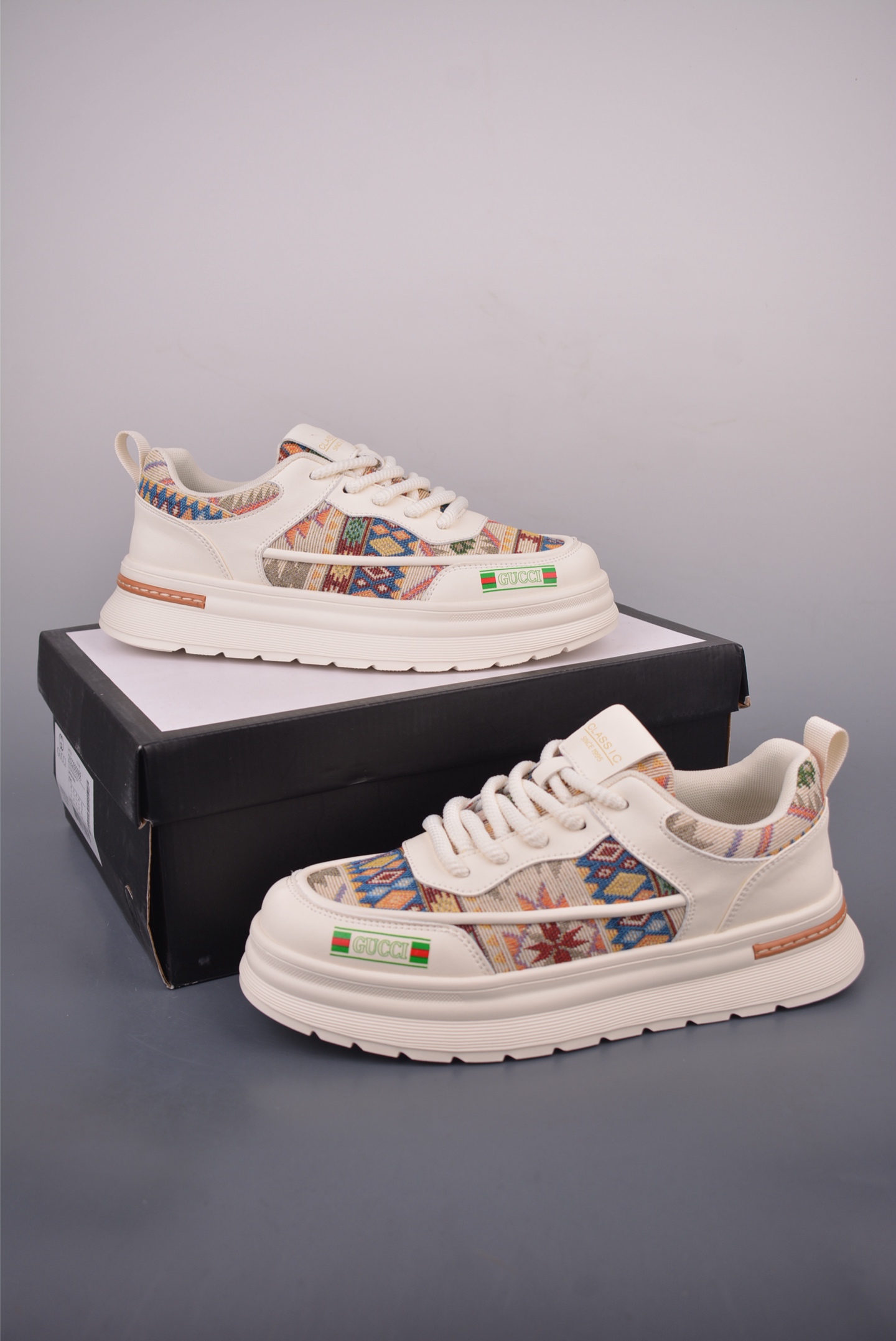 Gucci Men's Geometric Pattern Leather Sneakers - Stylish & Comfortable 5 i1755727937821 9732 0 4