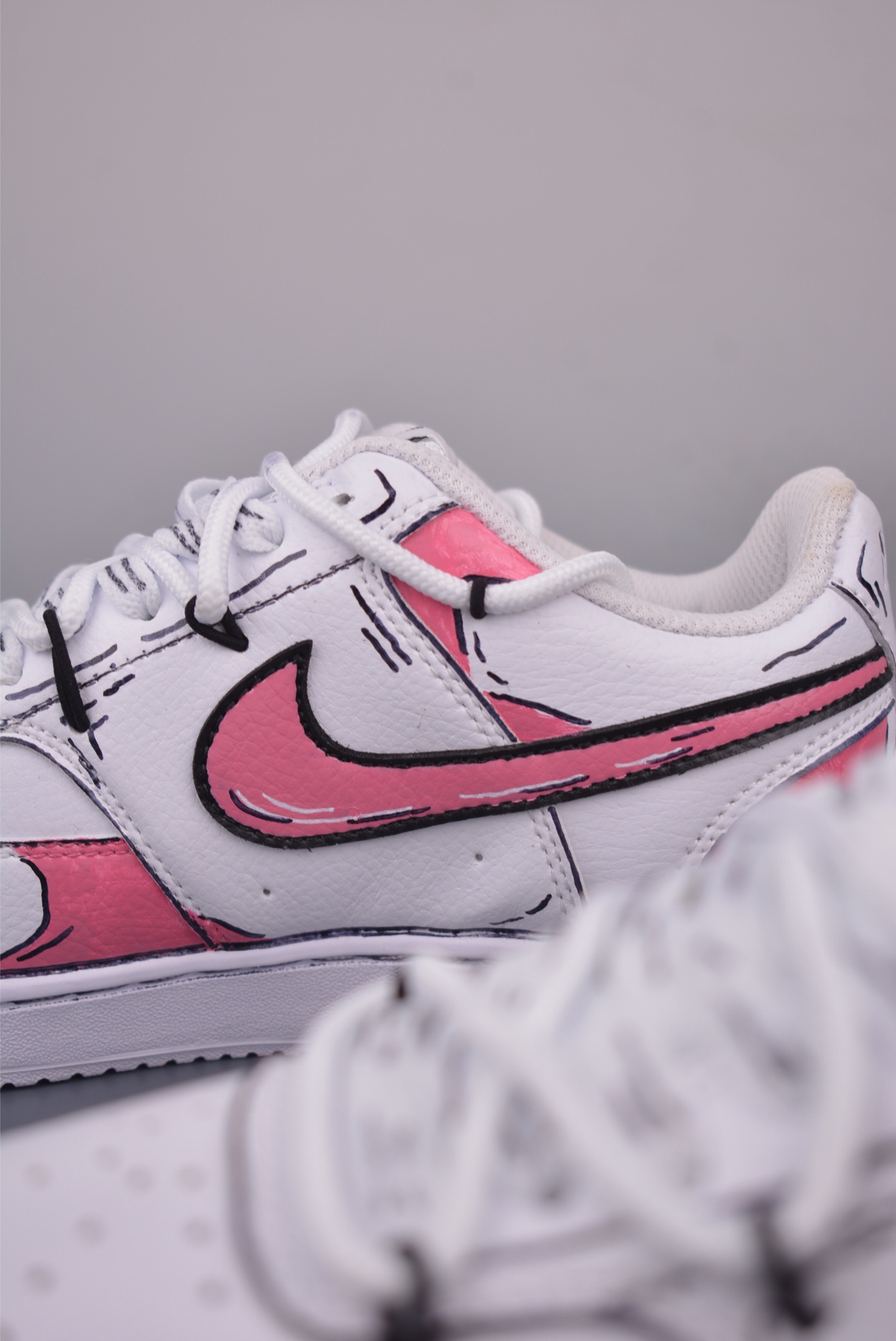Nike Court Vision Low Hand-Painted Graffiti Sneakers - Classic Style & Comfort 9 i1755900543767 828 0 7
