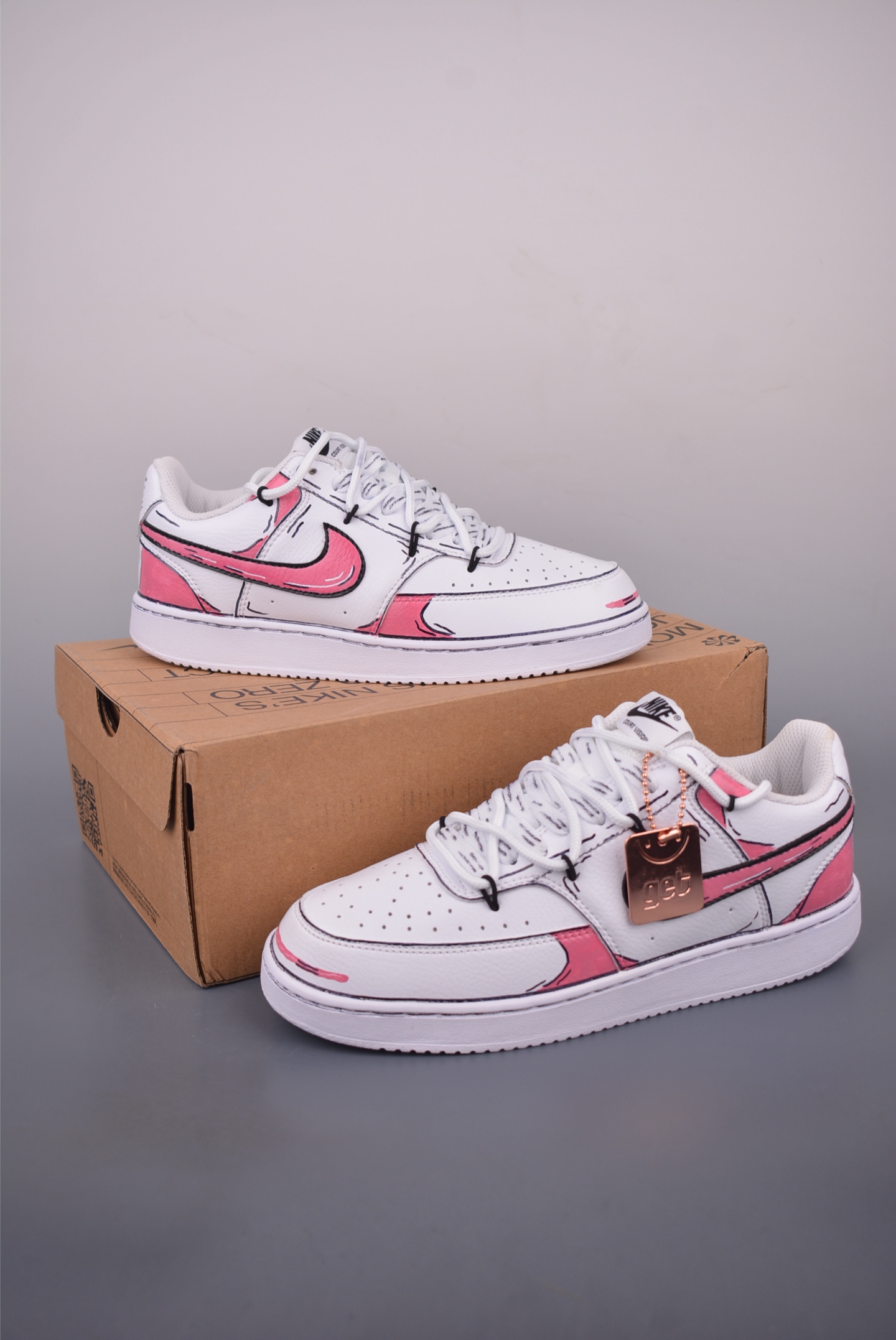 Nike Court Vision Low Hand-Painted Graffiti Sneakers - Classic Style & Comfort 6 i1755900554875 8797 0 4
