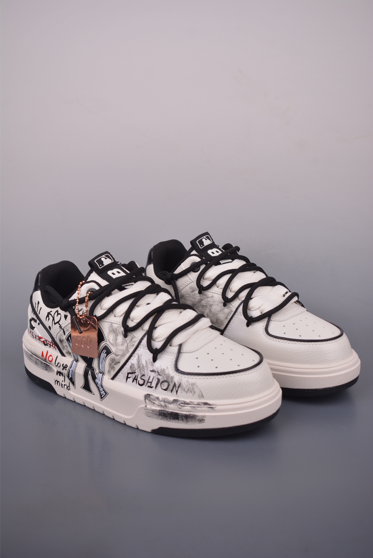 MLB NY Yankees Graffiti Chunky Sneakers Platform Height Increasing Shoes 2 i1755900813957 7243 0 0