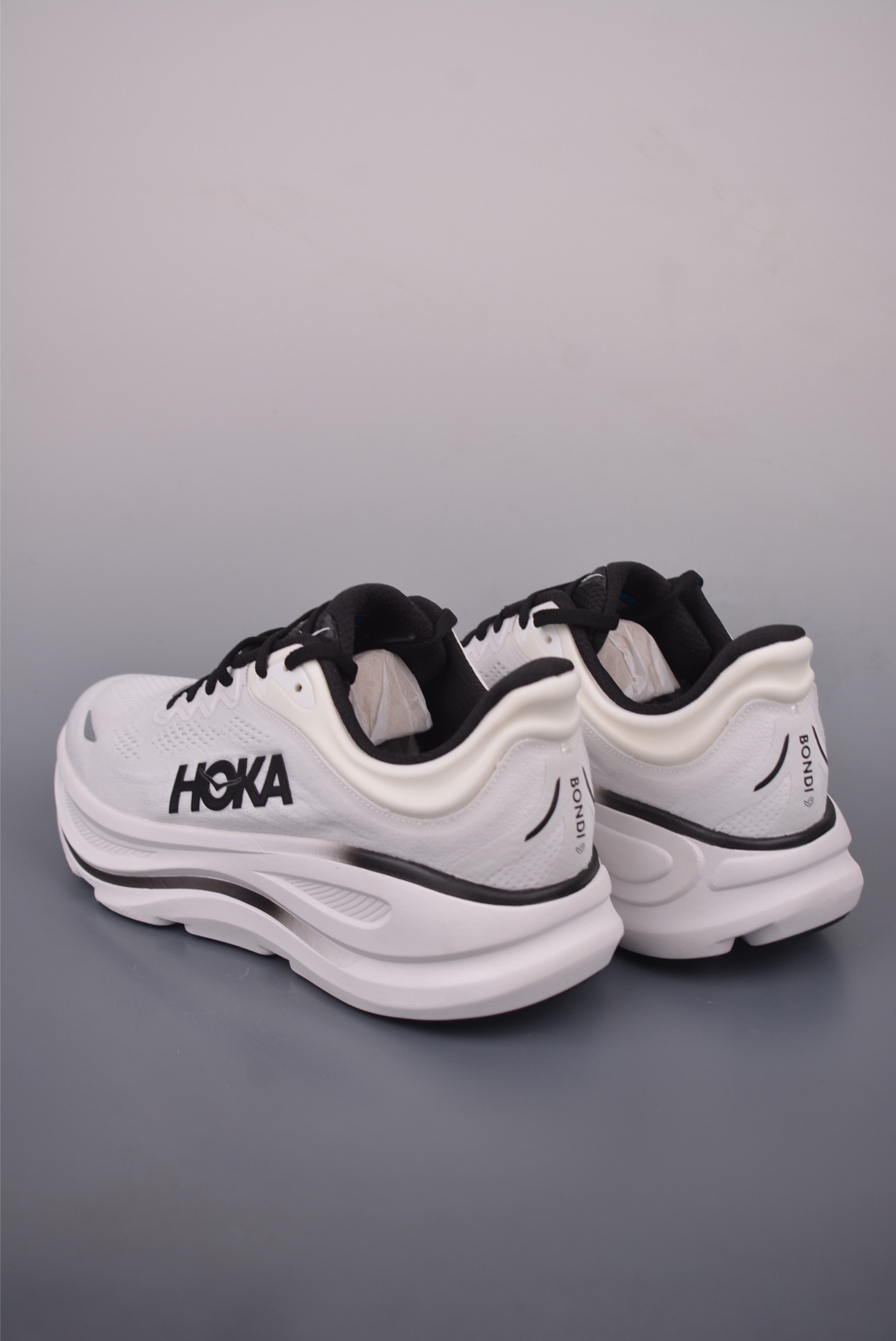 Hoka One One Bondi 9 Wide: Comfortable, Cushioned Running Shoes - White/Black 3 i1755990836307 9610 0 1