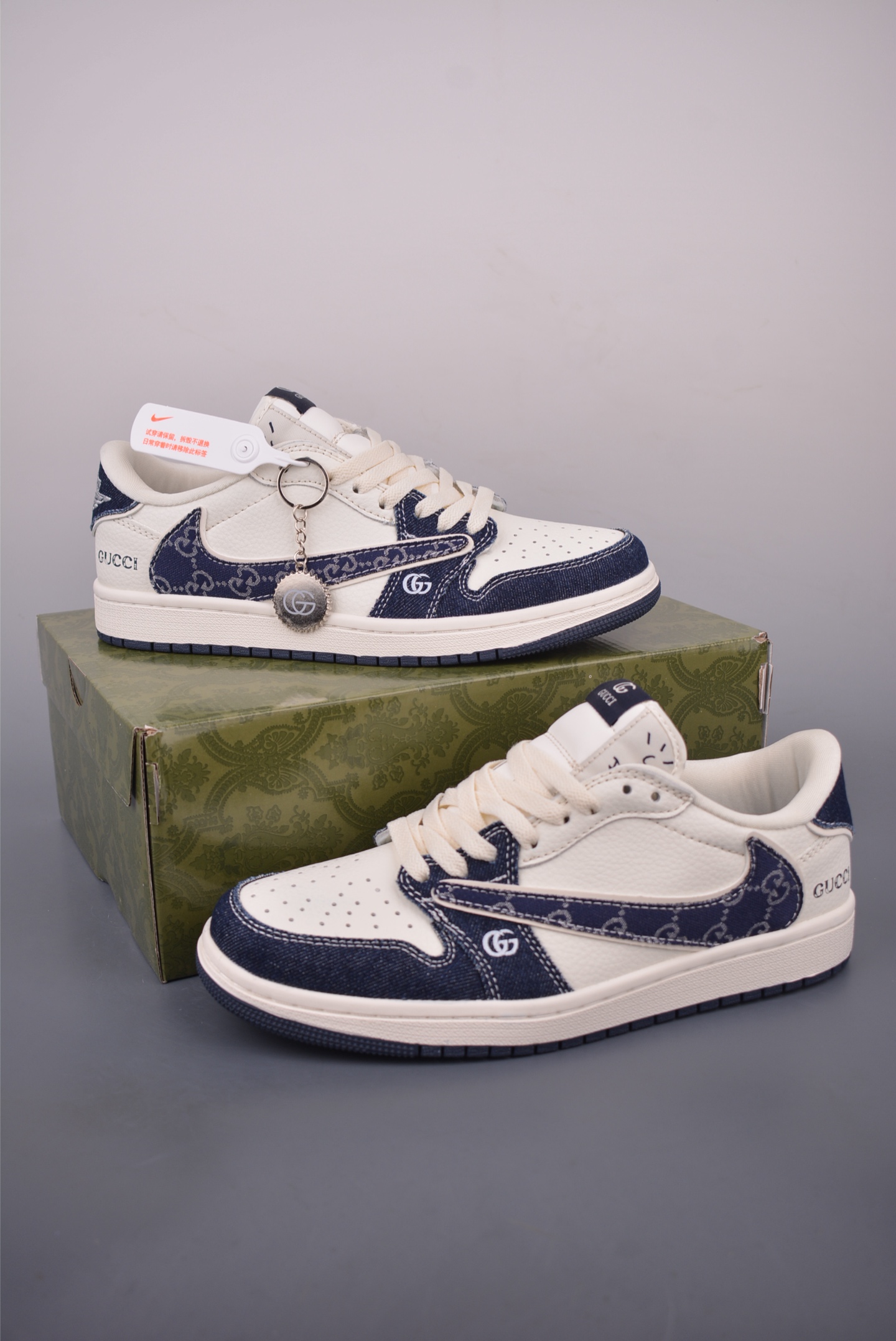 Fragment x Travis Scott x Guuci Air Jordan 1 Low 三方联名倒钩 LD2028