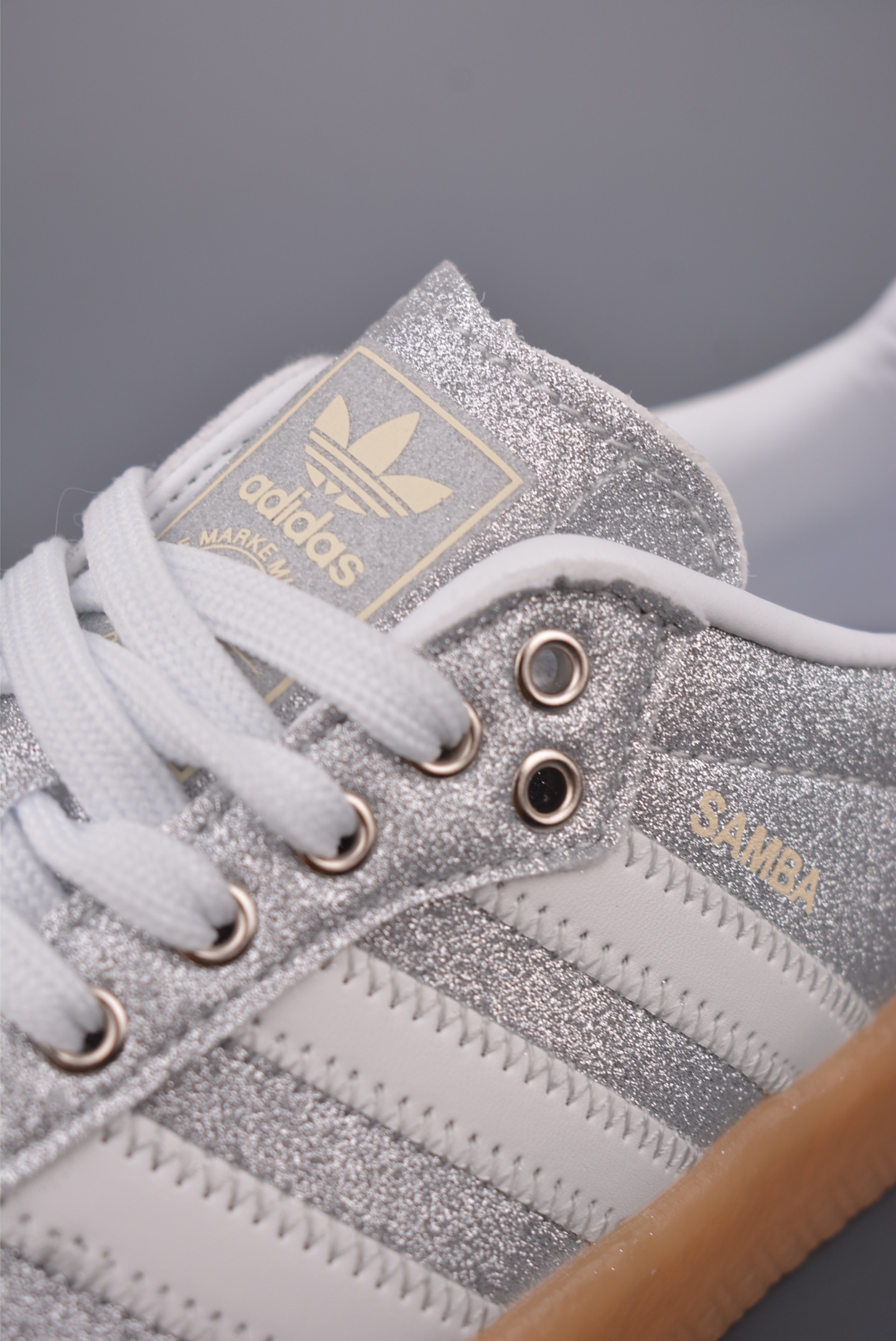 Adidas Samba Valentine Women's Platform Sneakers Glitter Silver White Shoes 7 i1756165036071 2259 0 6