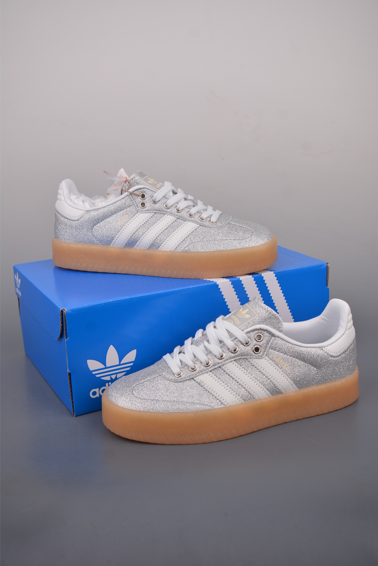 Adidas Samba Valentine Women's Platform Sneakers Glitter Silver White Shoes 5 i1756165037931 1042 0 4