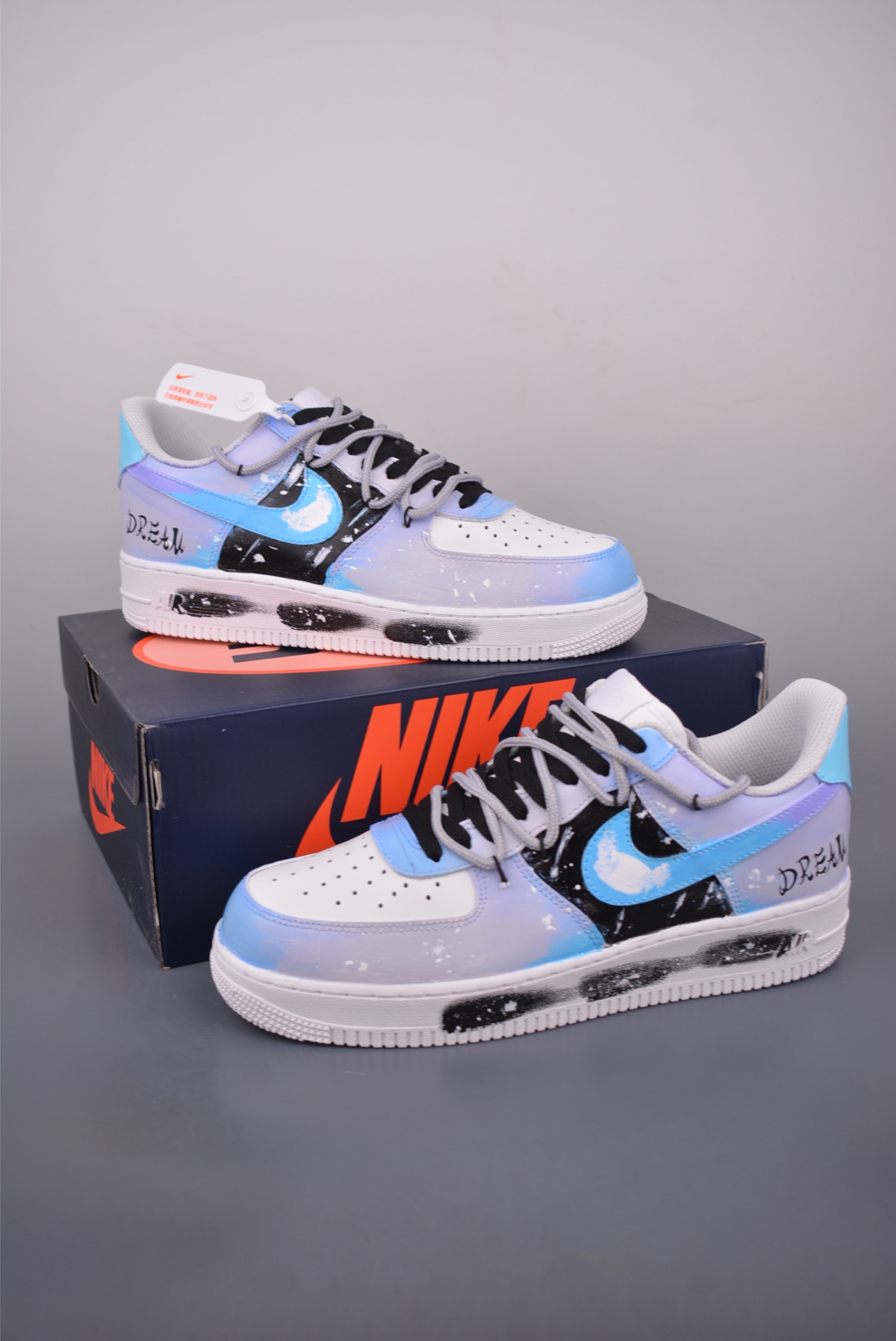 Nike Air Force 1 Low Custom Graffiti Sneakers - Cloud Dream Edition 5 i1756166260390 8187 0 4