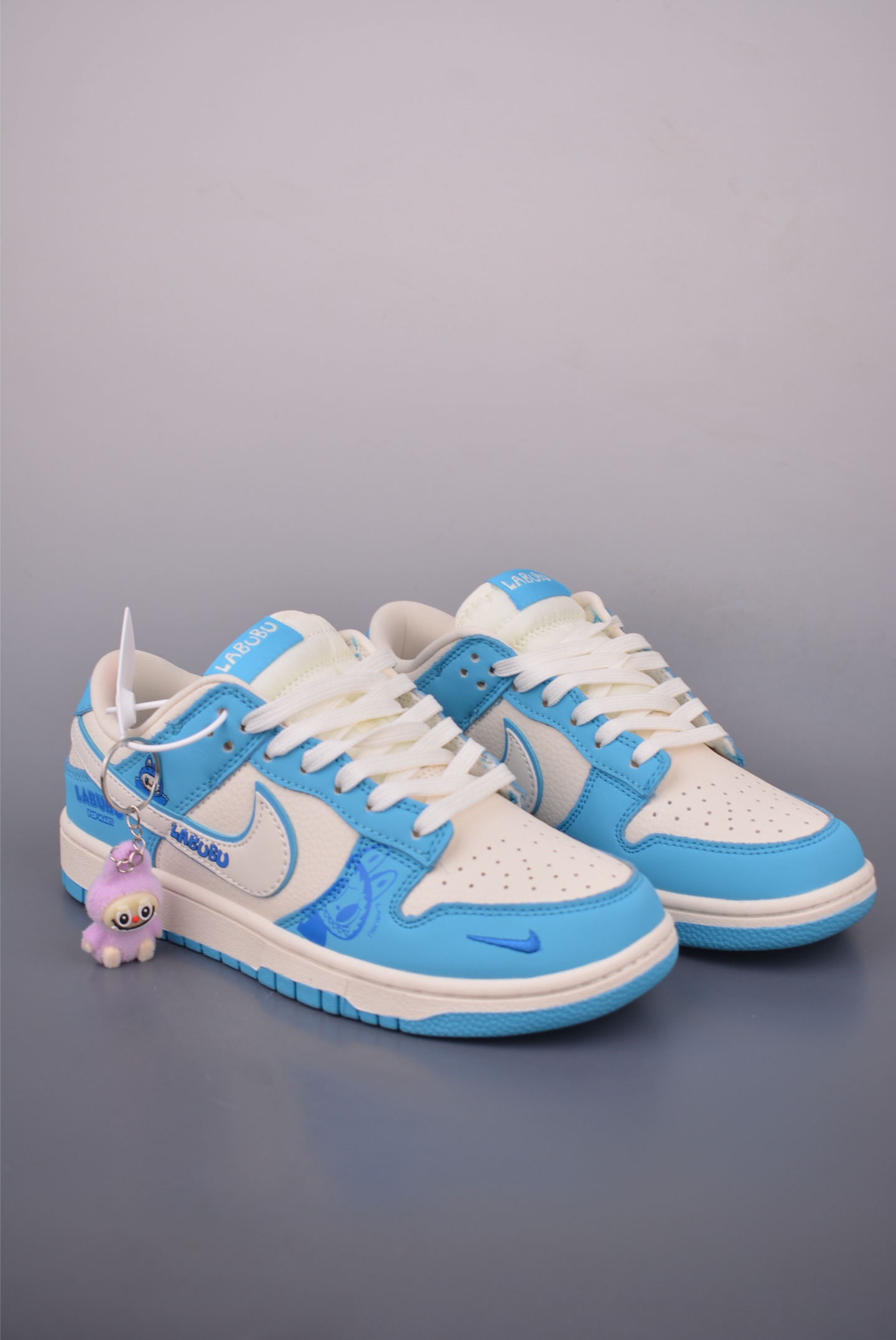 Nike SB Dunk Low Labubu Collab Premium Leather Sneakers - Sky Blue/White 2 i1756248557125 5098 0 0