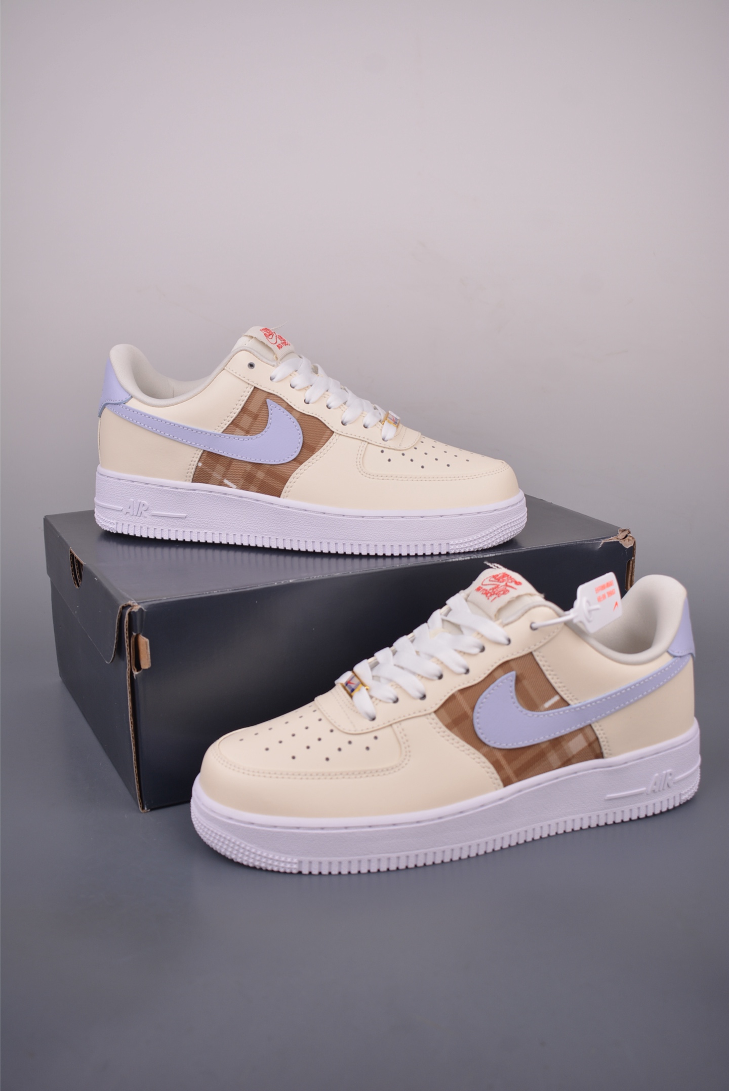 Nike Air Force 1 Low Cream/Purple Plaid - Comfortable & Stylish Sneakers 5 i1756425089553 584 0 4