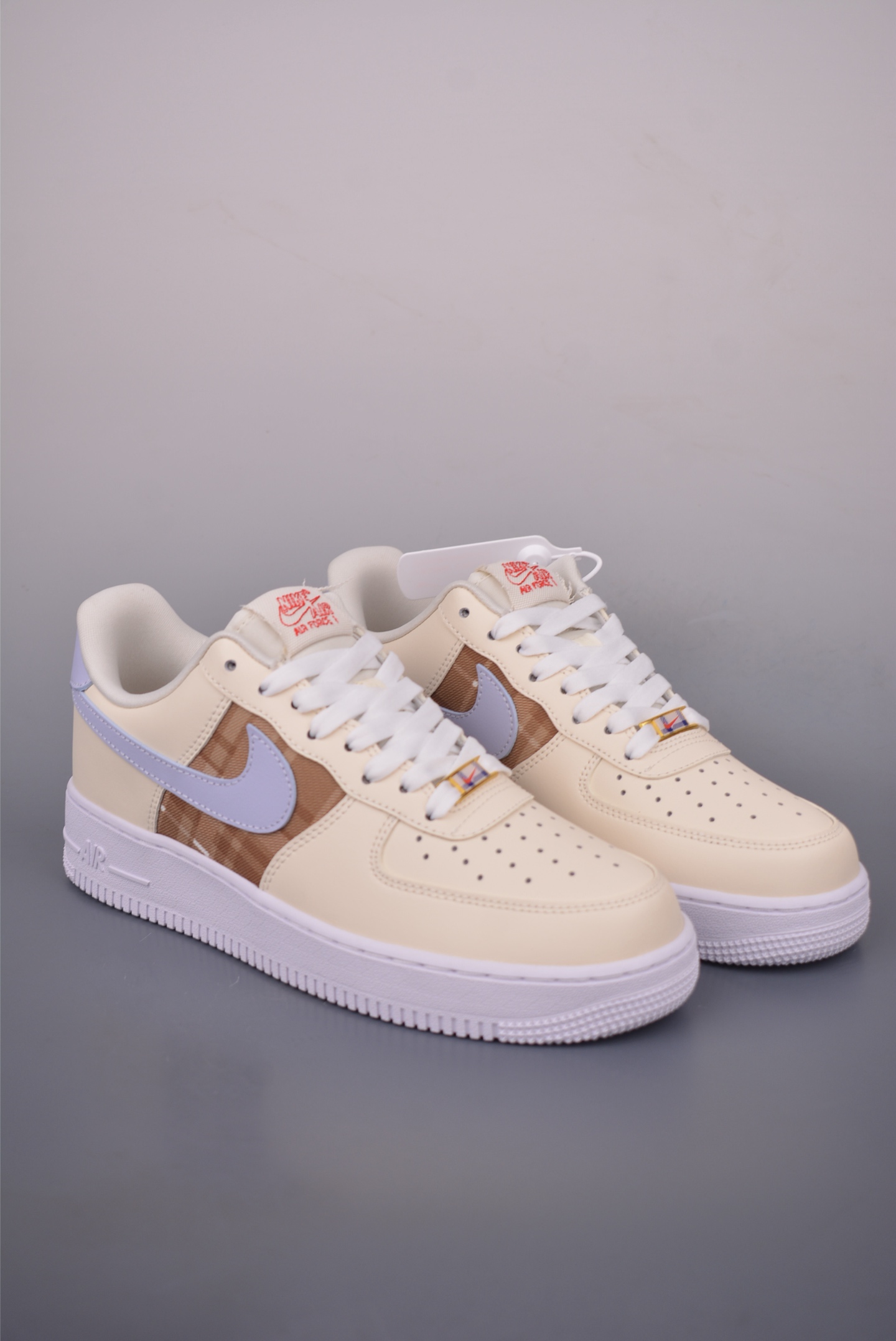 Nike Air Force 1 Low Cream/Purple Plaid - Comfortable & Stylish Sneakers 1 i1756425089623 813 0 0