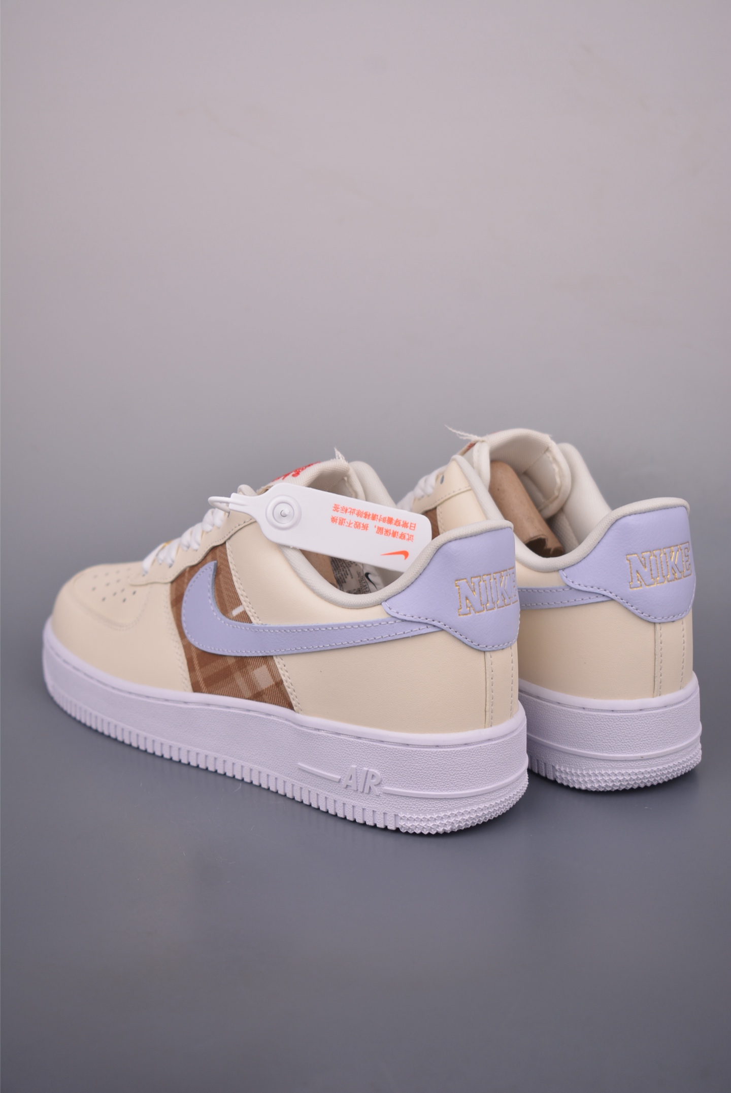 Nike Air Force 1 Low Cream/Purple Plaid - Comfortable & Stylish Sneakers 2 i1756425091286 929 0 1