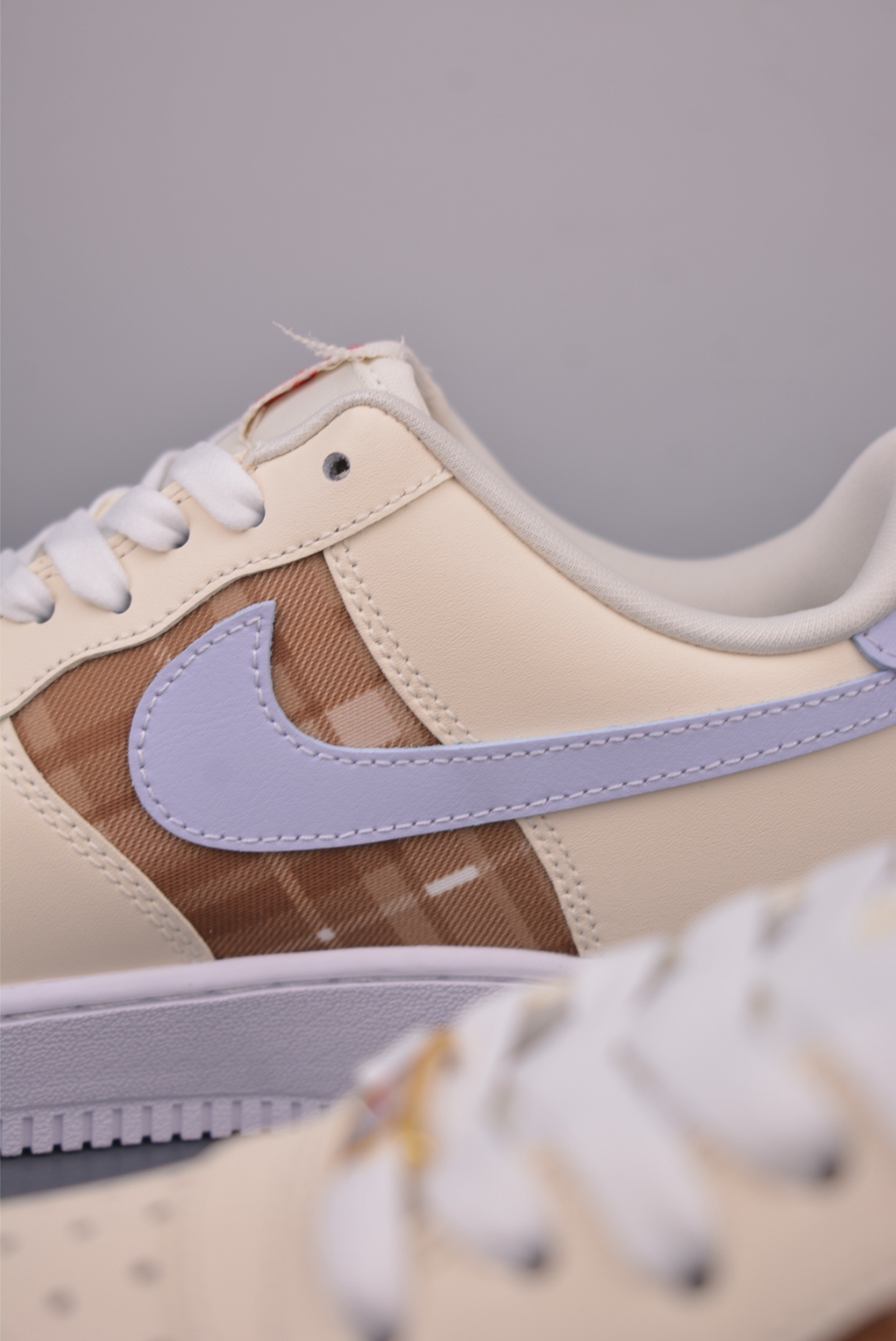 Nike Air Force 1 Low Cream/Purple Plaid - Comfortable & Stylish Sneakers 8 i1756425091292 665 0 7