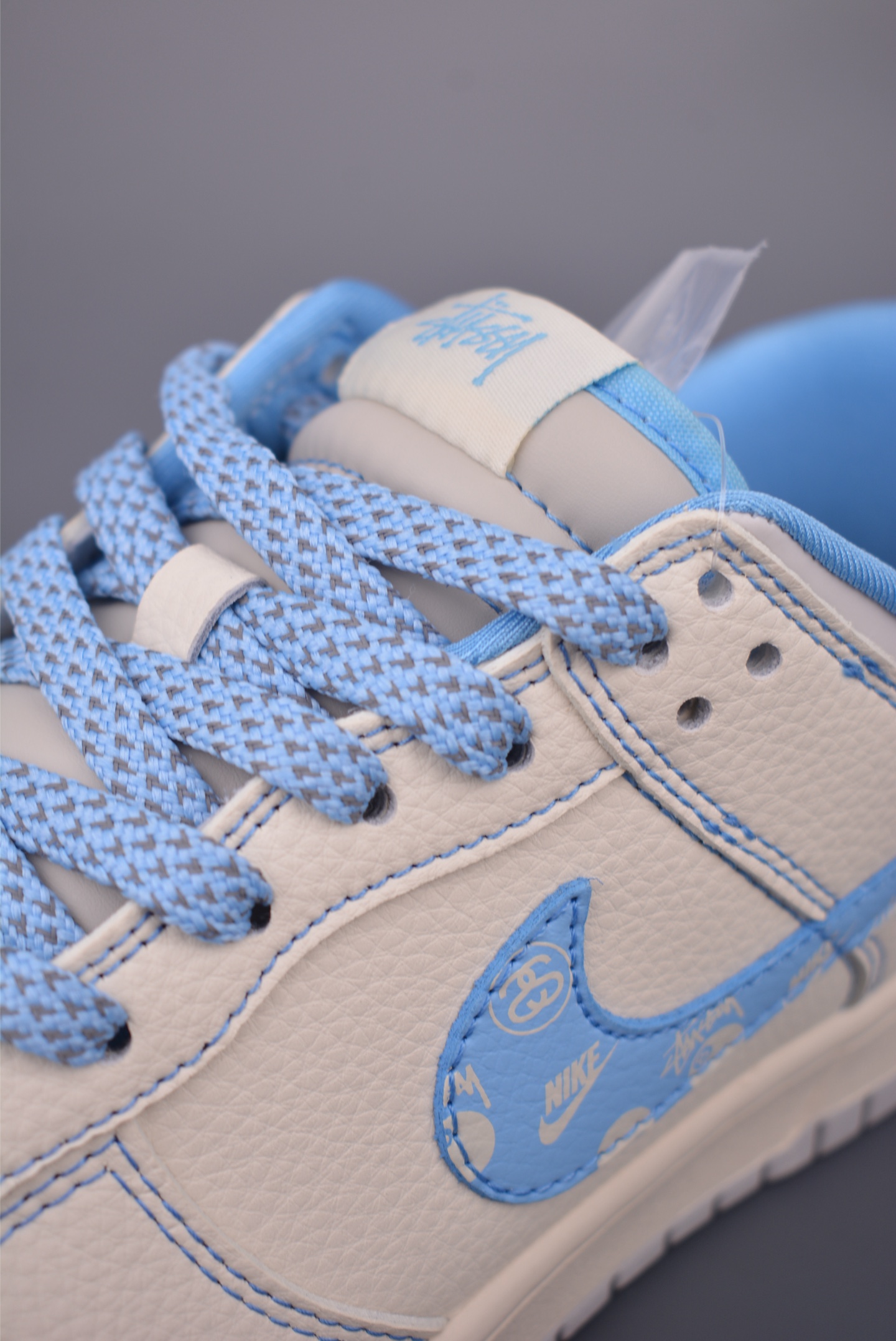 Nike SB Dunk Low Stussy Cream Blue Casual Sneakers Shoes - Limited Edition 7 i1756425513916 3170 0 6