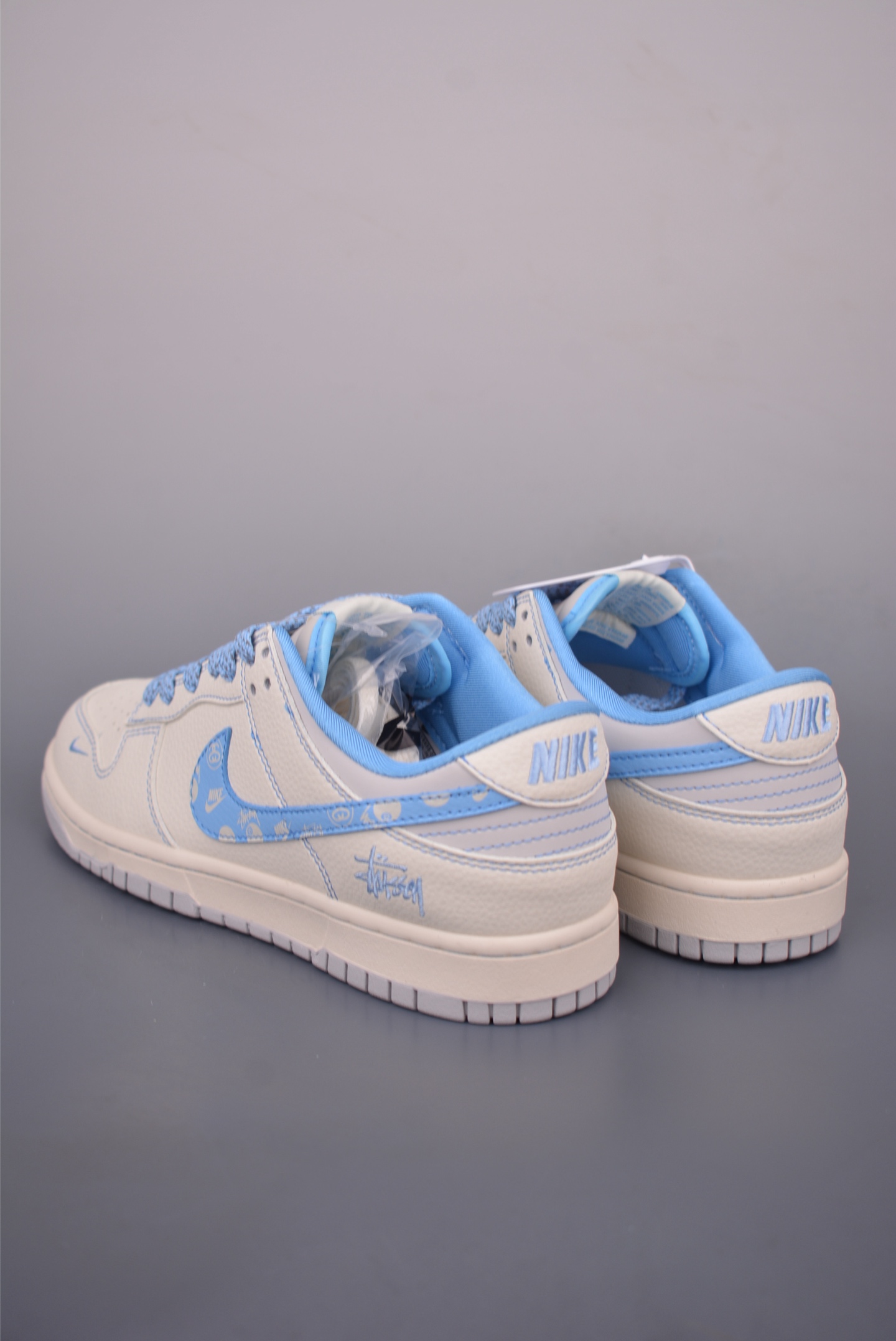 Nike SB Dunk Low Stussy Cream Blue Casual Sneakers Shoes - Limited Edition 2 i1756425513980 33 0 1