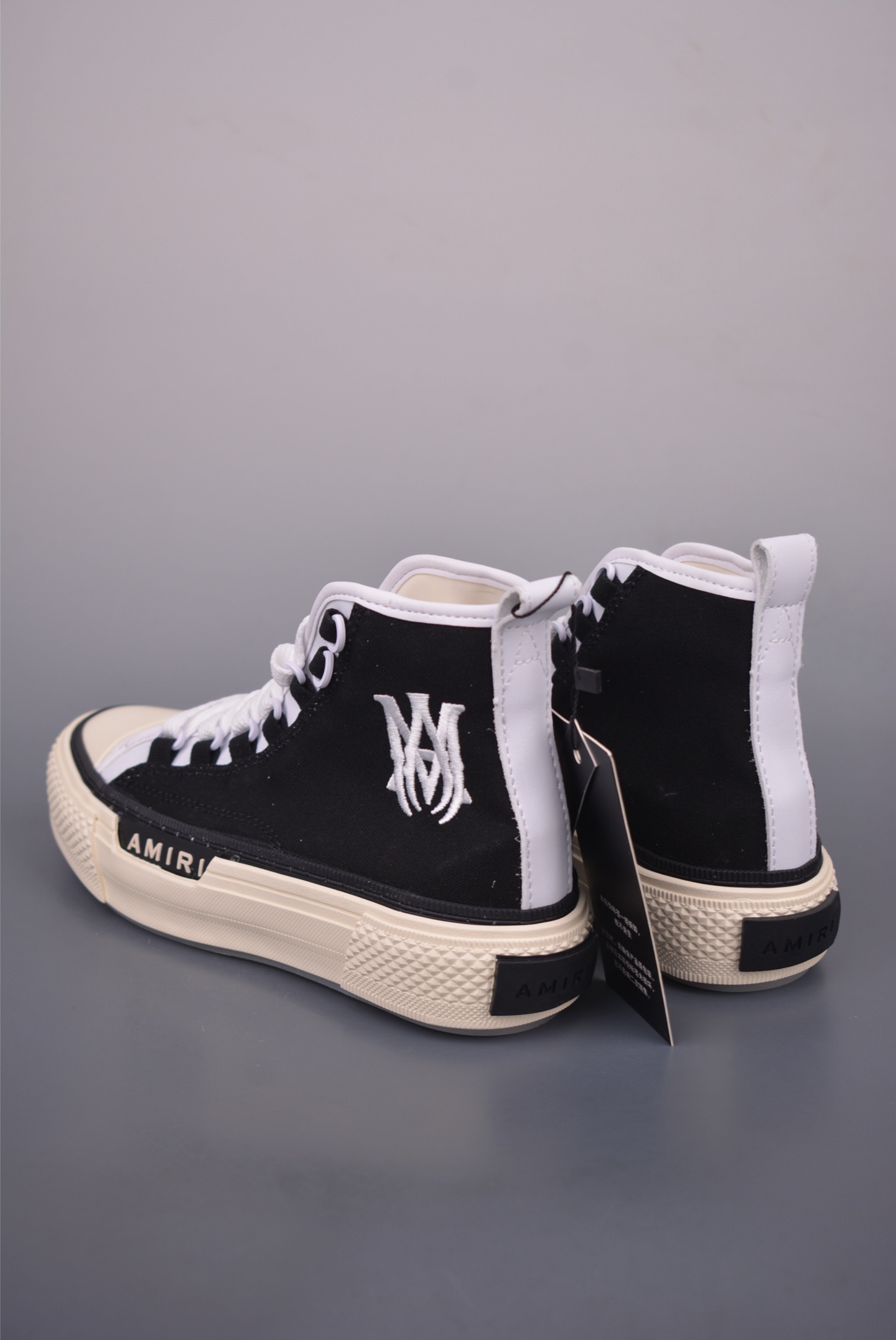 Amiri Ma Court Hi Black & White Sneakers Thick Sole Embroidered Canvas Shoes 2 i1756507808456 2645 0 1