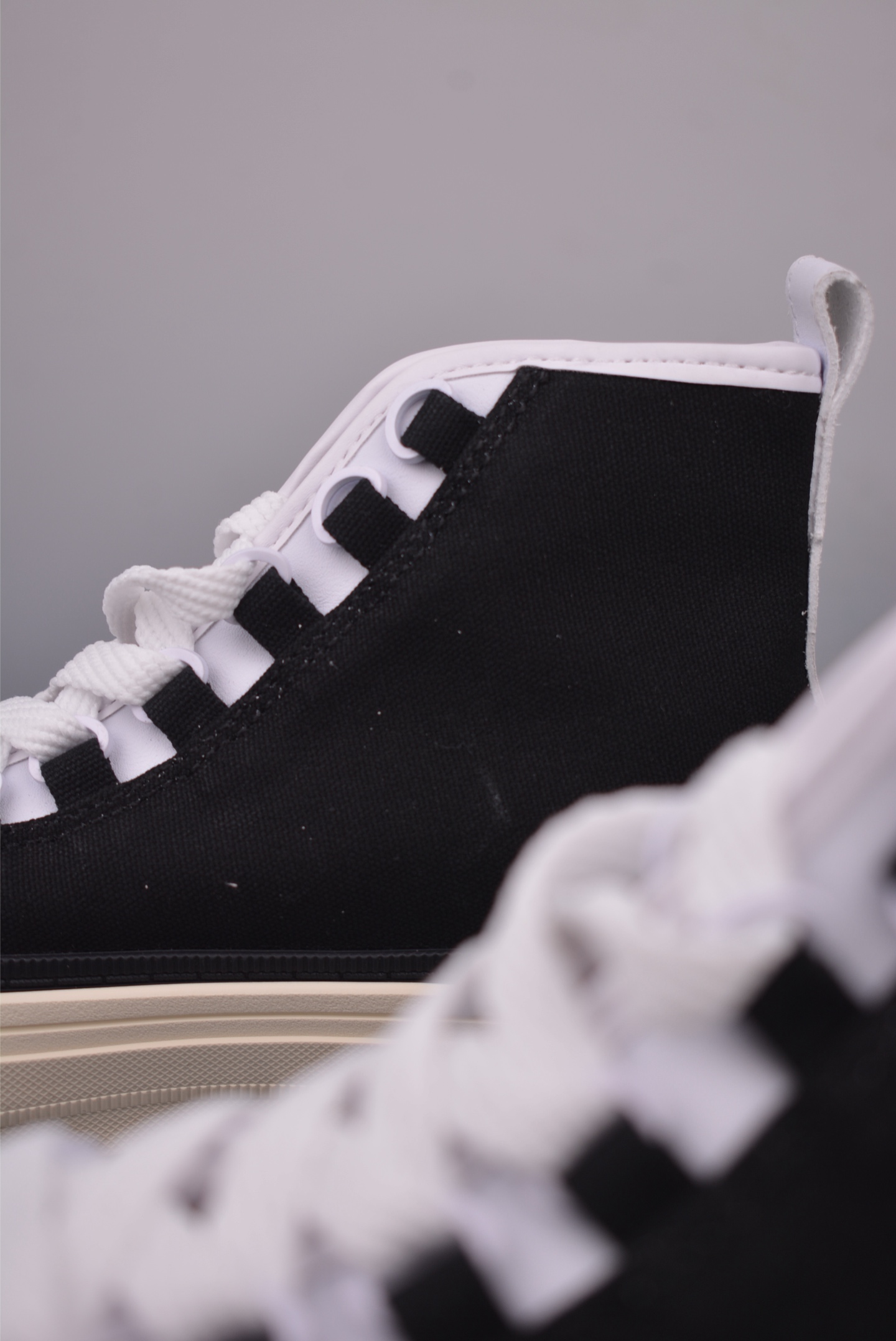Amiri Ma Court Hi Black & White Sneakers Thick Sole Embroidered Canvas Shoes 8 i1756507810159 2471 0 7