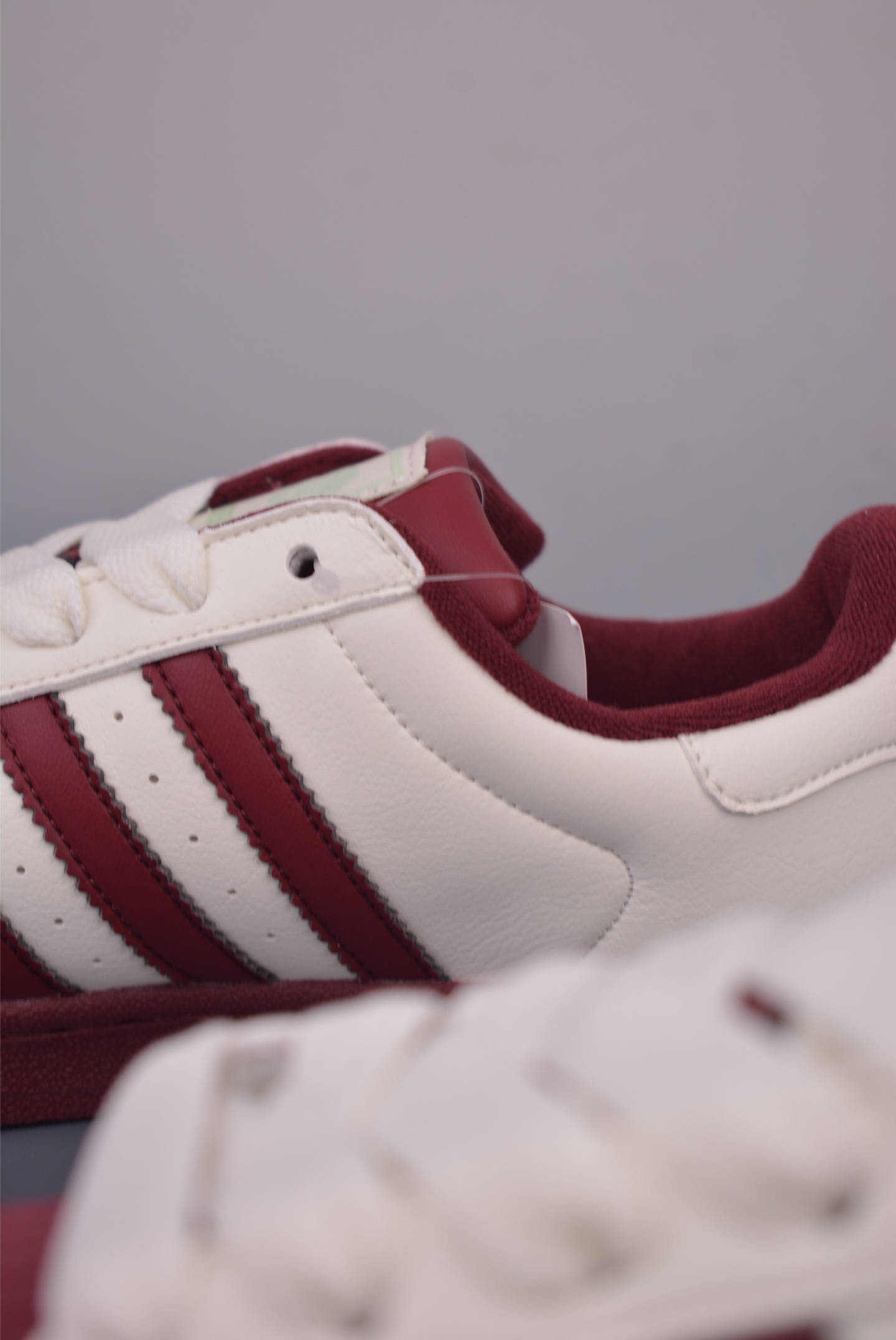 Adidas Originals Superstar 2 White Burgundy Leather Sneakers - Classic Style 9 i1756508304582 2467 0 7