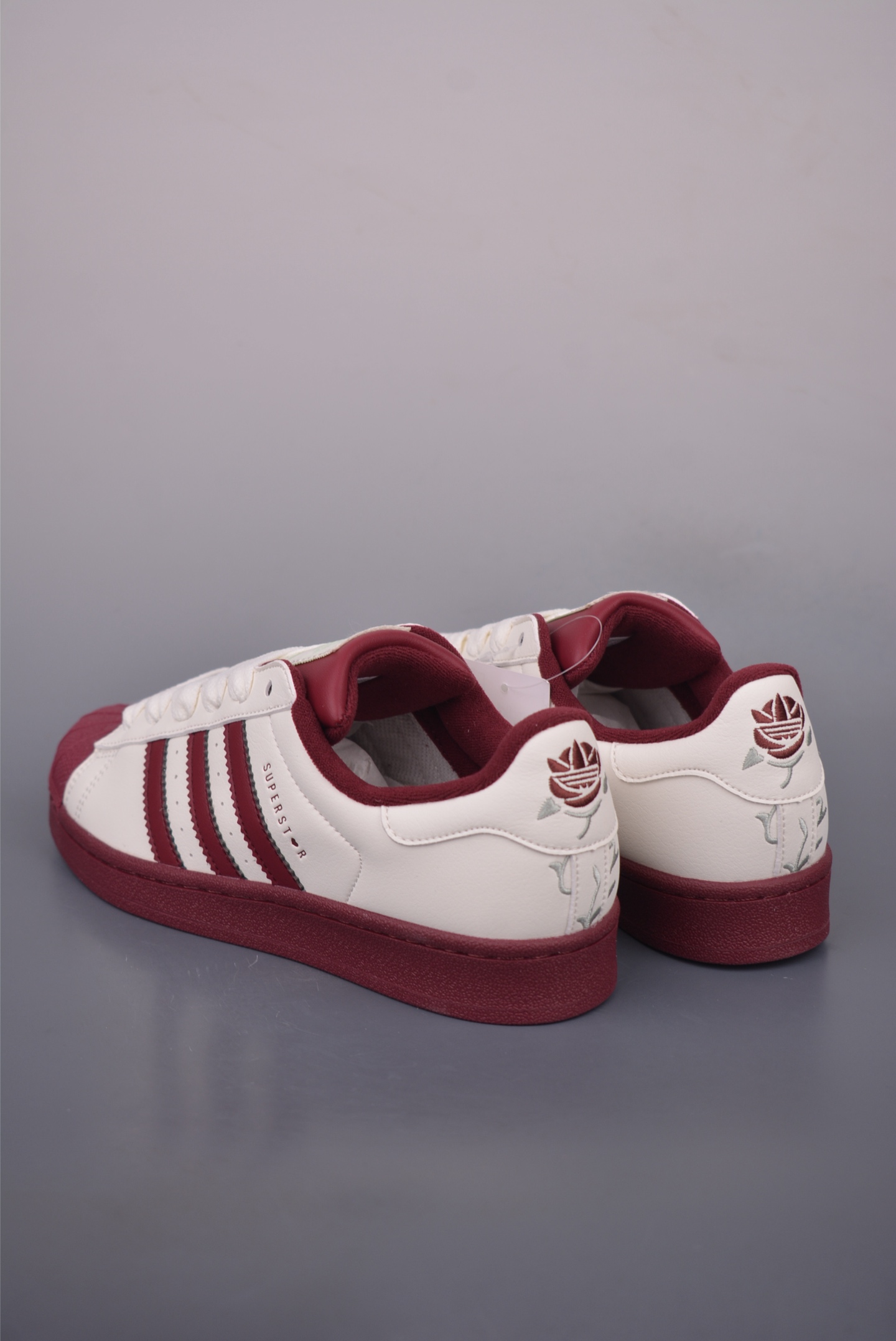 Adidas Originals Superstar 2 White Burgundy Leather Sneakers - Classic Style 3 i1756508304618 6670 0 1