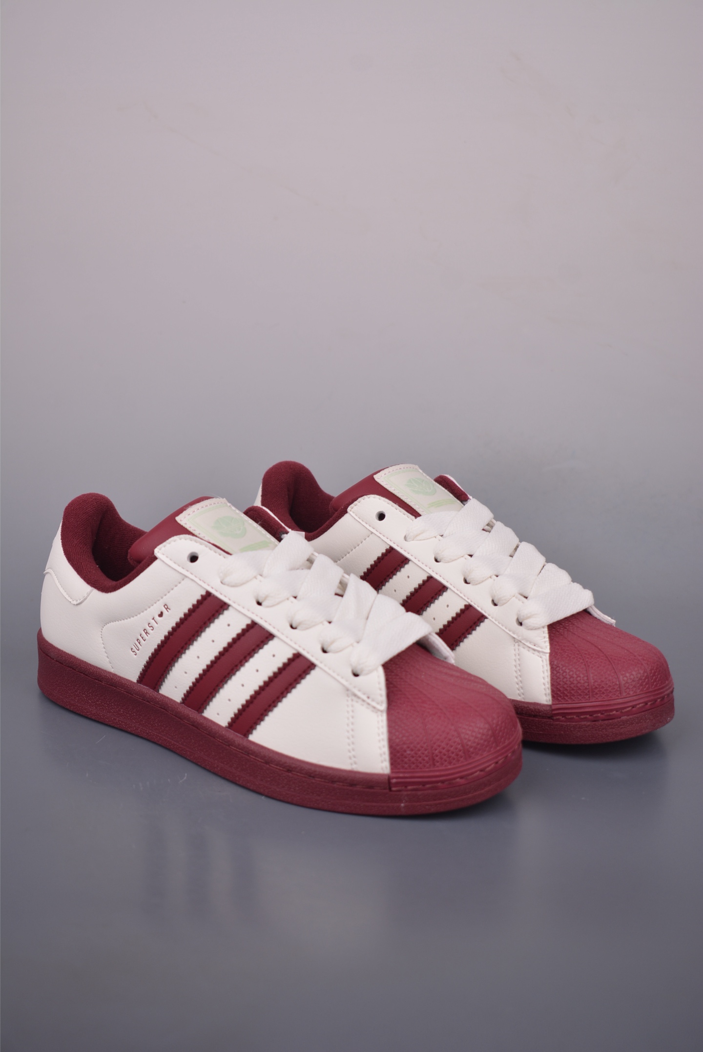 Adidas Originals Superstar 2 White Burgundy Leather Sneakers - Classic Style 2 i1756508304631 5521 0 0