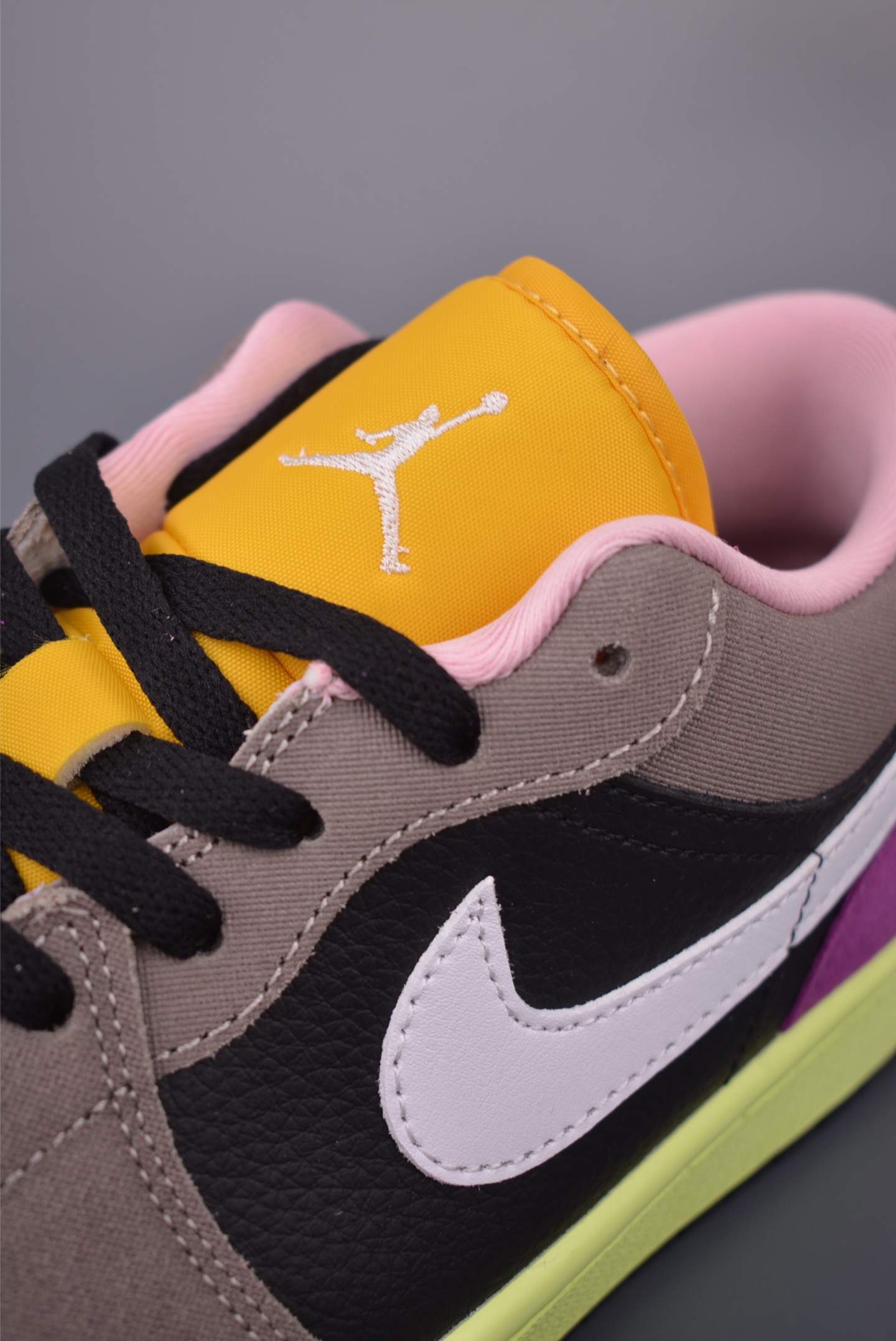Air Jordan 1 Low Casual Sneakers - Pink, Brown, and Purple Color Block Design 8 i1756595225915 6483 0 6