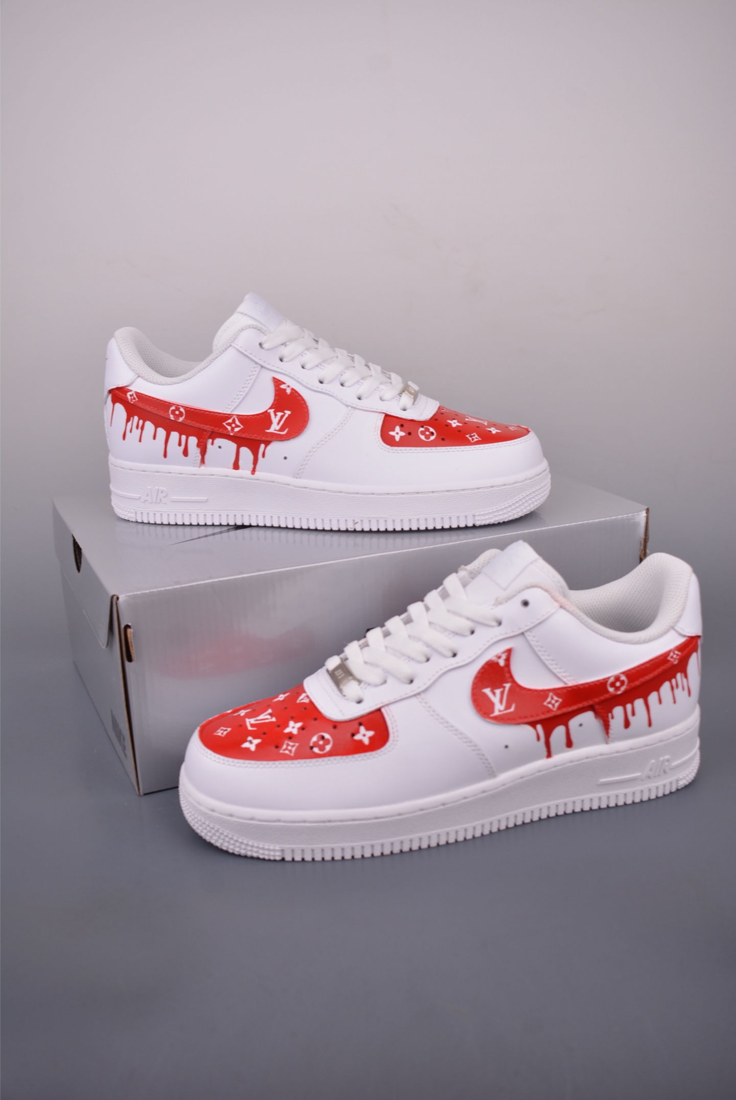 Nike Air Force 1 Low Louis Vuitton Custom White/Red - Size 36-45 6 i1756680032607 573 0 4