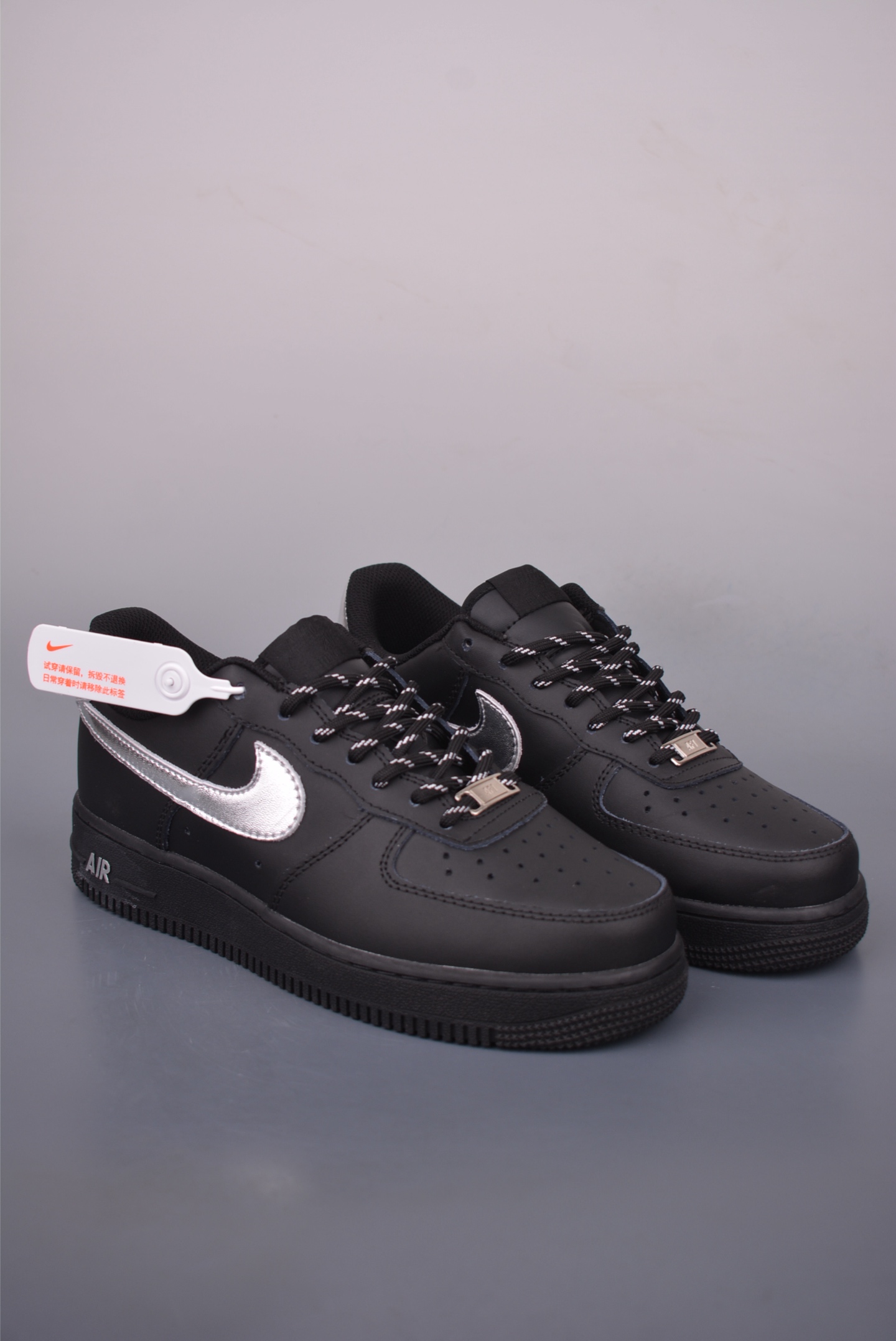 Nike Air Force 1 Low Black Silver Shoes - Premium Comfort & Style 1 i1756680163267 3648 0 0