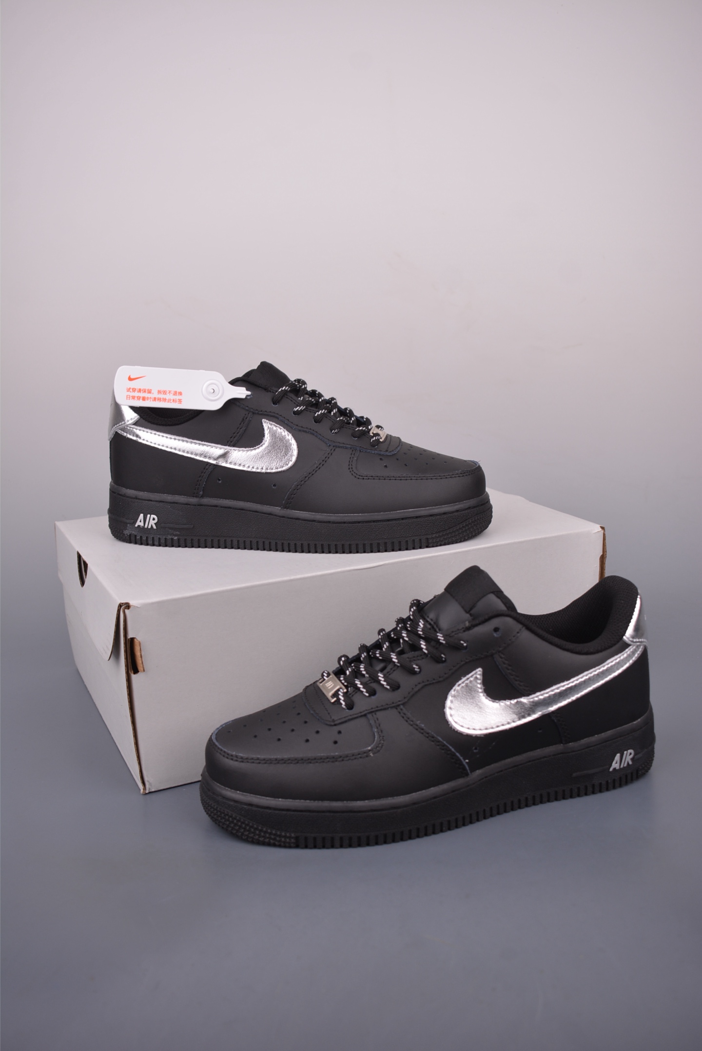 Nike Air Force 1 Low Black Silver Shoes - Premium Comfort & Style 5 i1756680168993 2114 0 4