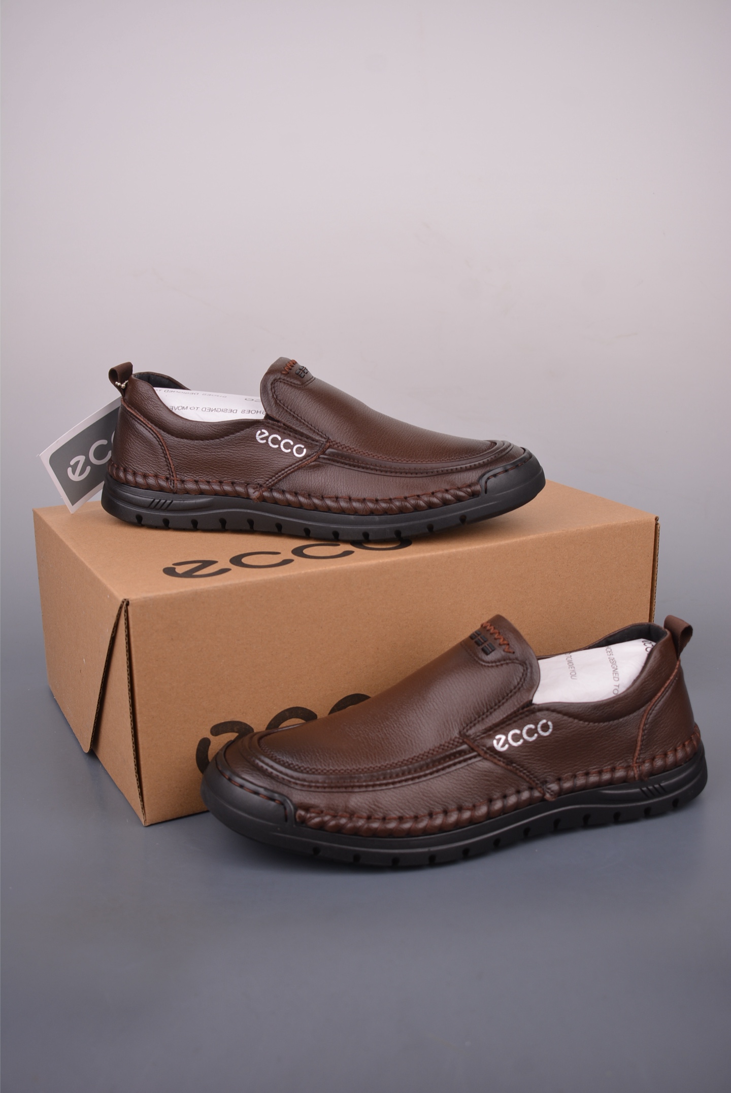 ECCO Men's Slip-On Leather Loafer Shoes - Comfortable and Stylish 5 i1756681319805 2104 0 4