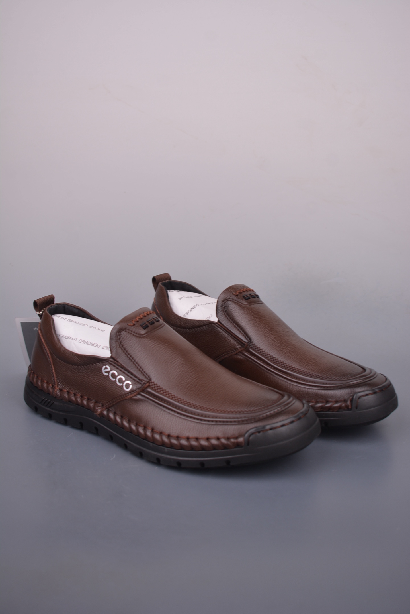 ECCO Men's Slip-On Leather Loafer Shoes - Comfortable and Stylish 1 i1756681321477 6369 0 0