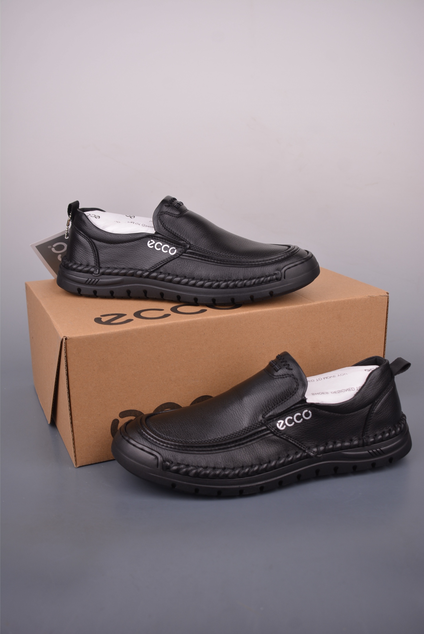 ECCO Men's Slip-On Leather Loafer Shoe - Black, Comfortable & Stylish 5 i1756681339780 2140 0 4