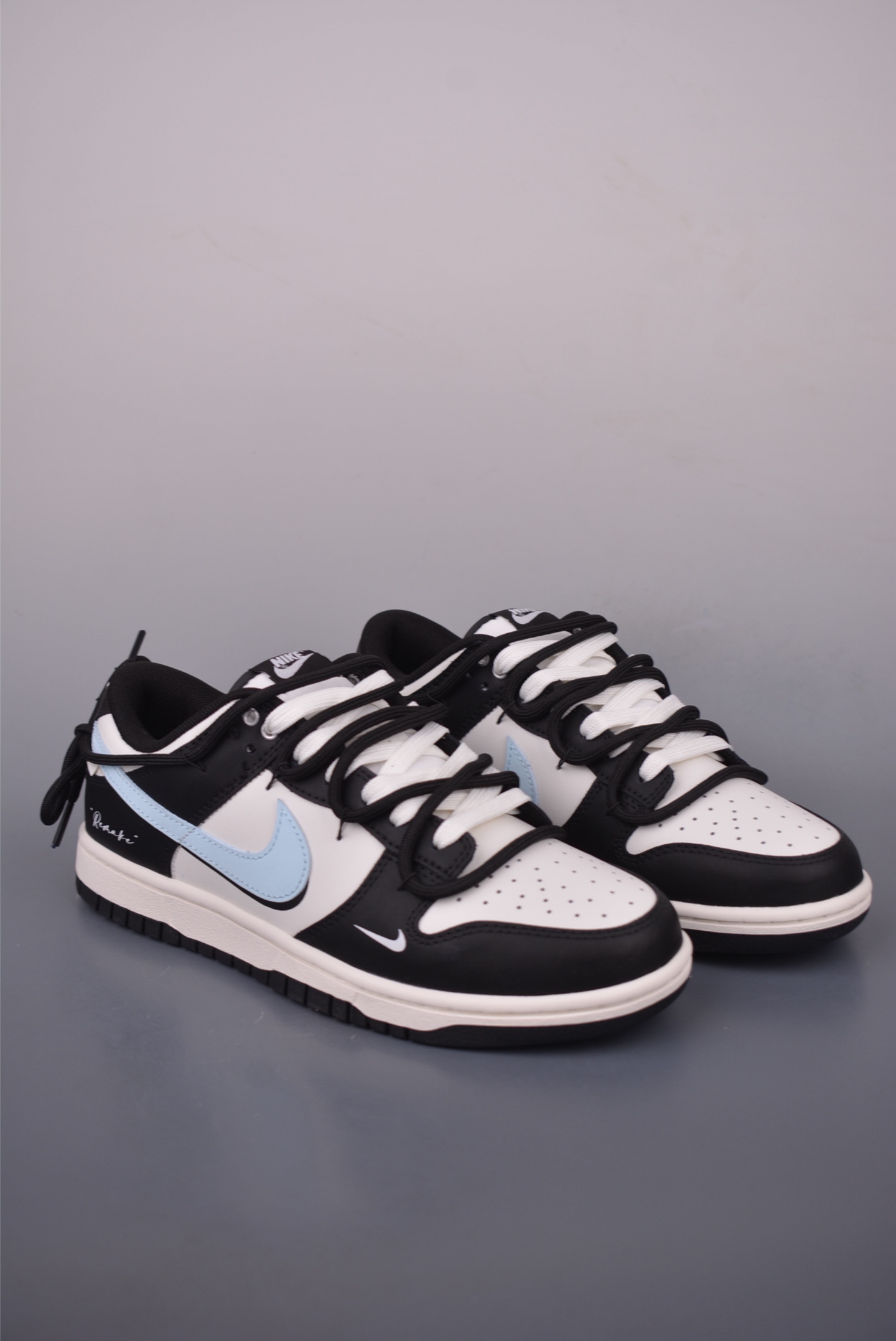 Nike SB Dunk Low "Just Do It" Deconstructed Black White Blue Shoes 2 i1756759311008 6804 0 0