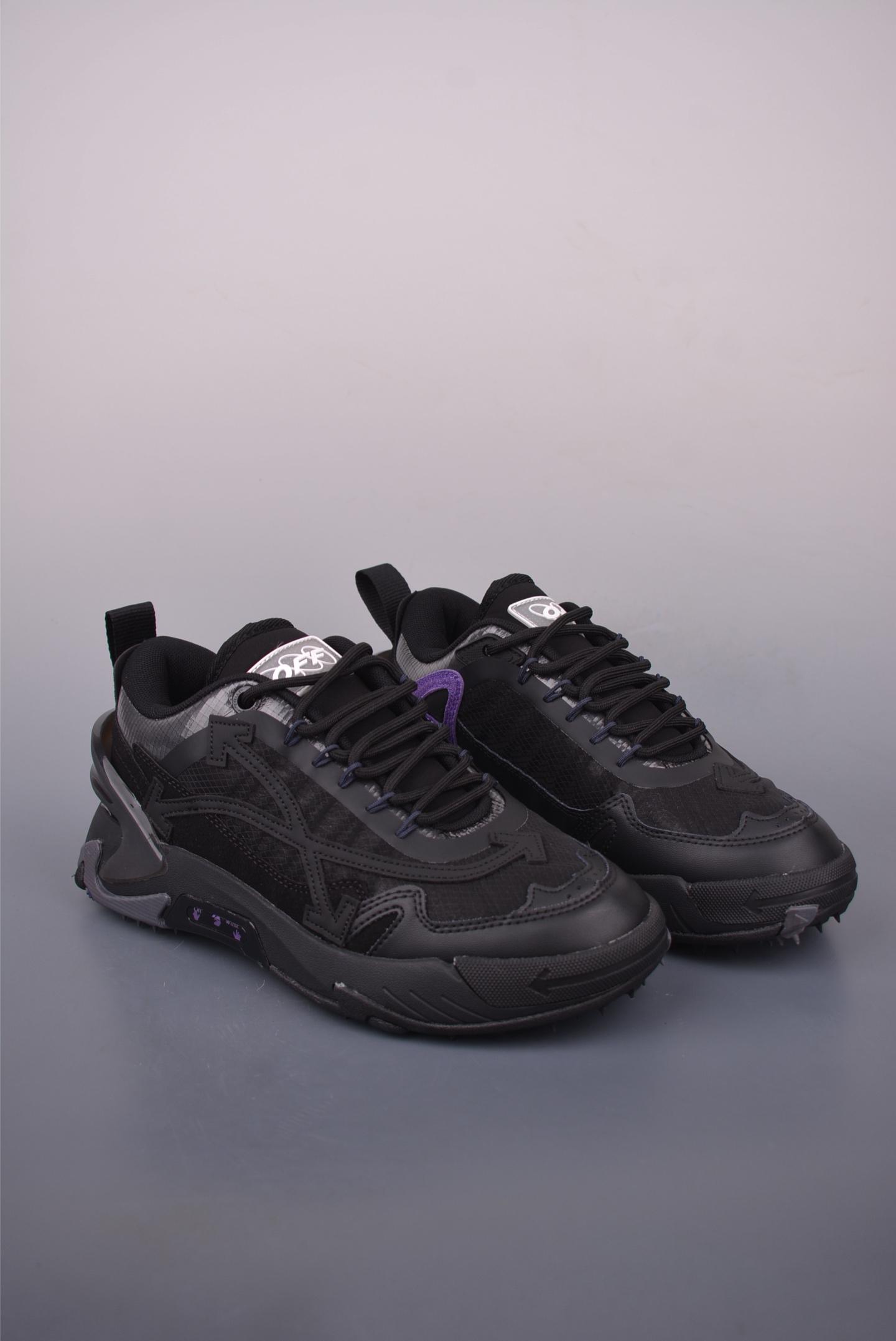 Off-White ODSY-2000 Black Lace-Up Sneakers Round Toe, Latest Model 2 i1756901050954 4369 0 0