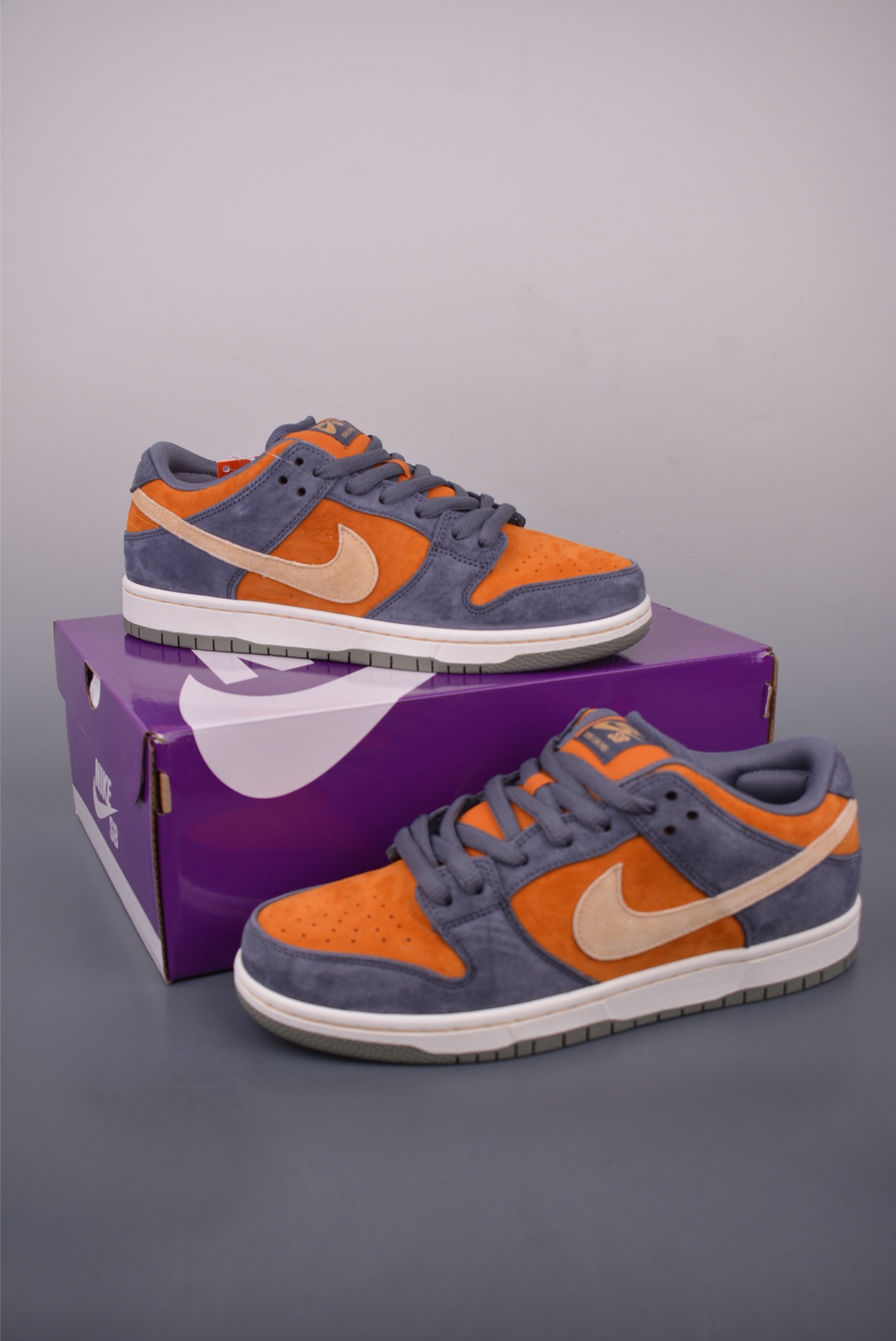 Nike SB Dunk Low Orange Grey Suede Sneakers HF3063-002 - Multiple Sizes 5 i1756903459581 1050 0 4
