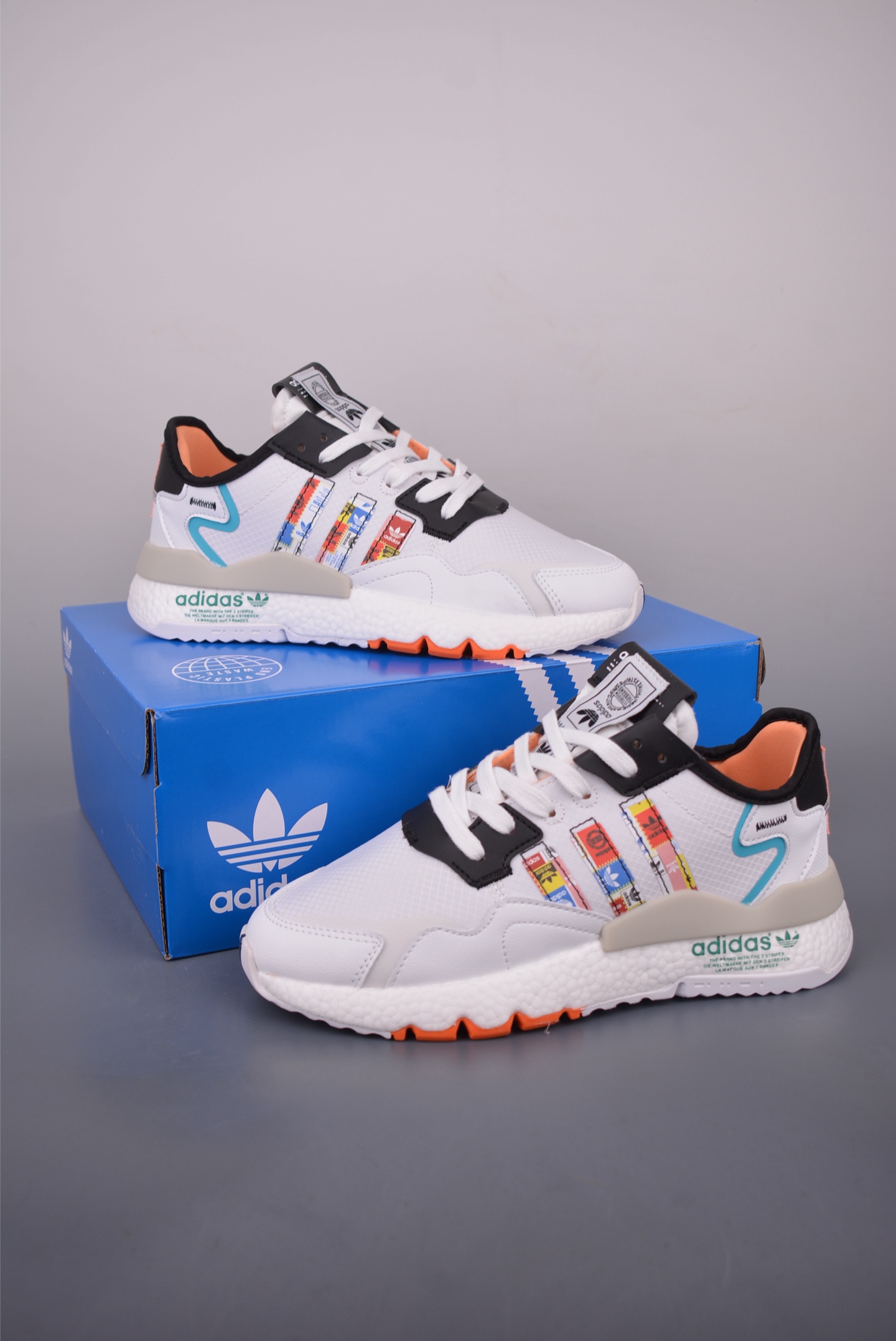 Adidas Nite Jogger Boost Retro Running Shoes - White Multi-Color, New Upgrade 6 i1757033163362 5022 0 4