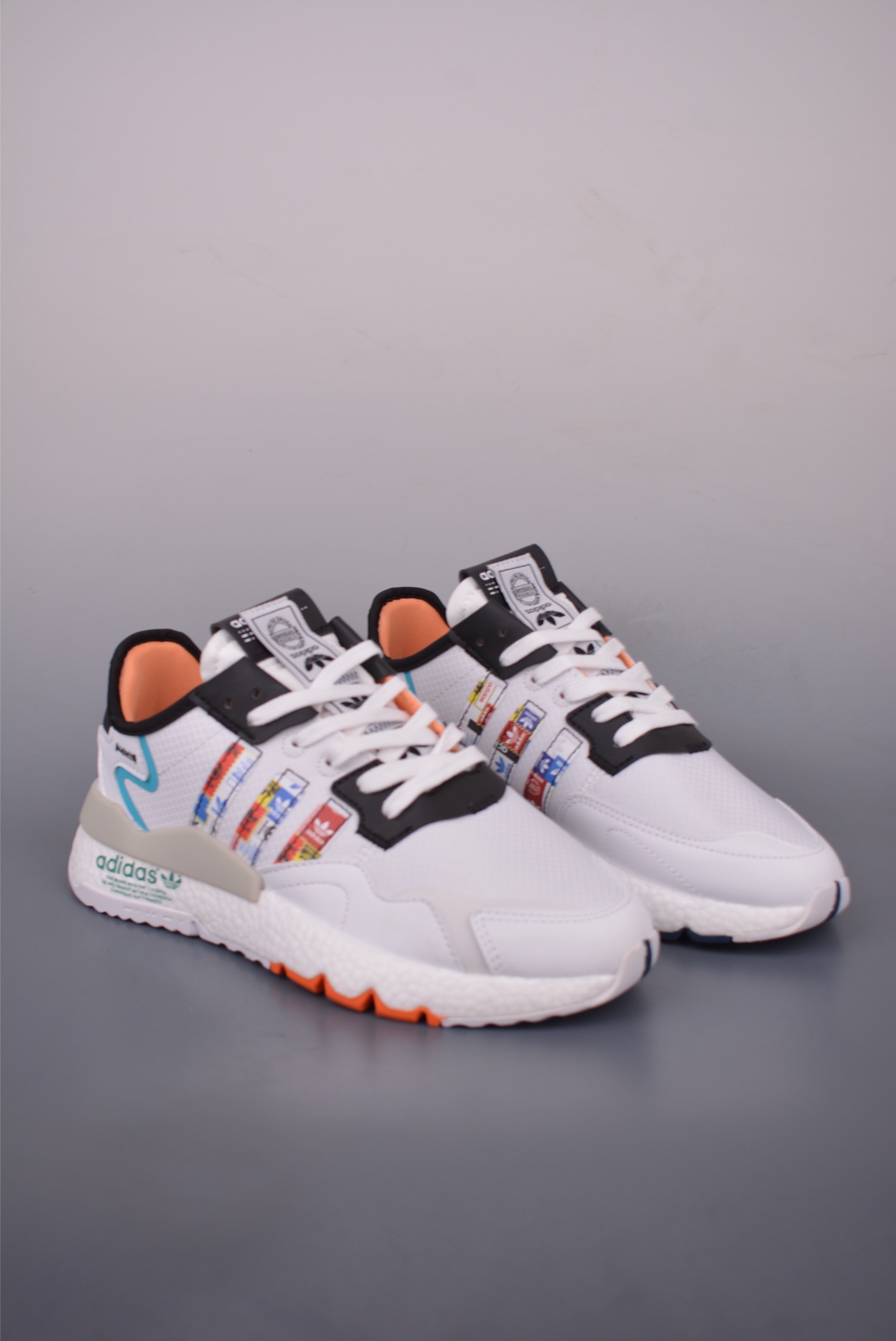 Adidas Nite Jogger Boost Retro Running Shoes - White Multi-Color, New Upgrade 2 i1757033165135 7713 0 0