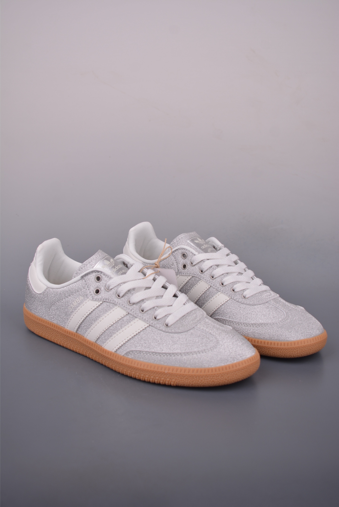 Adidas Samba OG Casual Sneakers - Silver Glitter, Classic Low-Profile Design 2 i1757033600891 5428 0 0